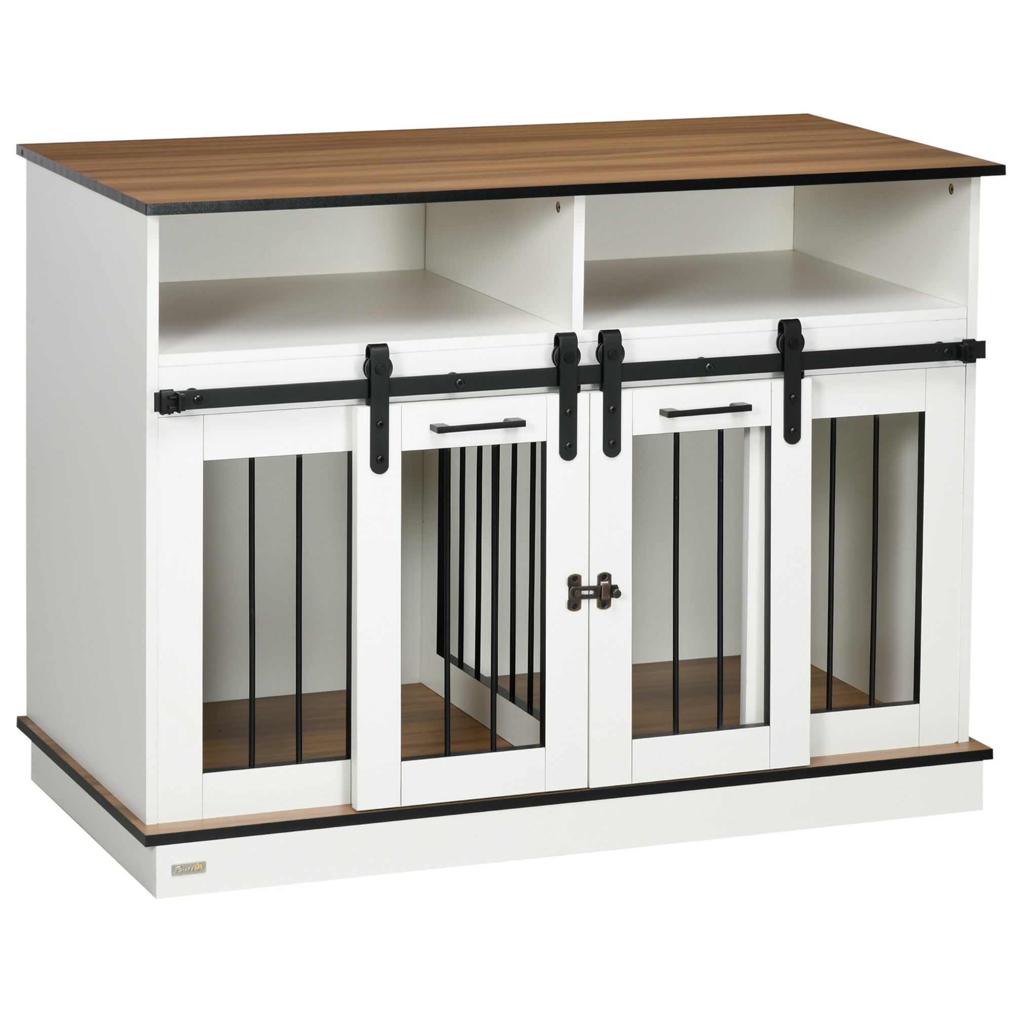 PawHut Dog Crate Furniture for Small and Large Dogs, with Movable Divider - White - North Peak Garden Furniture