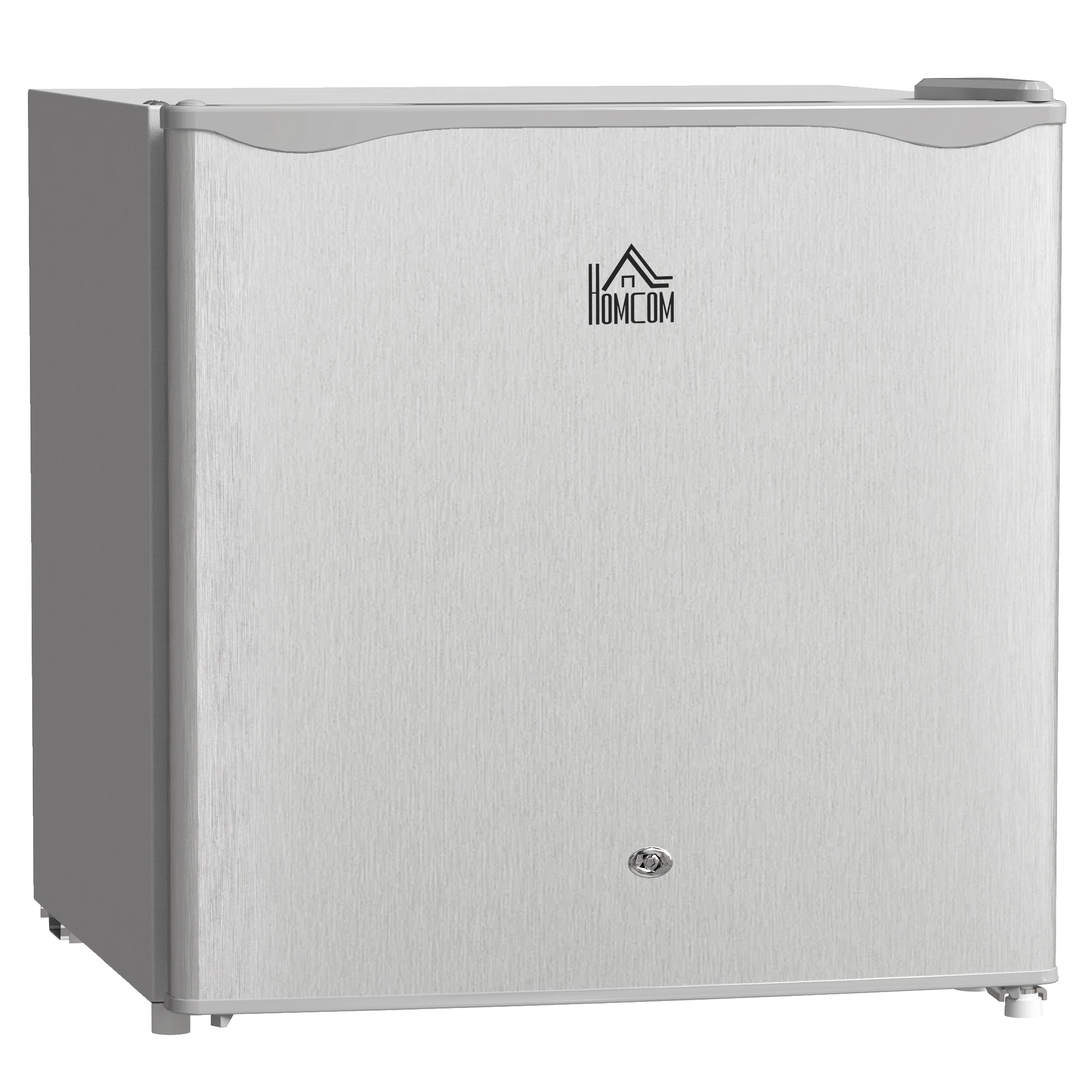HOMCOM 46 Litre Lockable Countertop Fridge - Grey - North Peak Garden Furniture