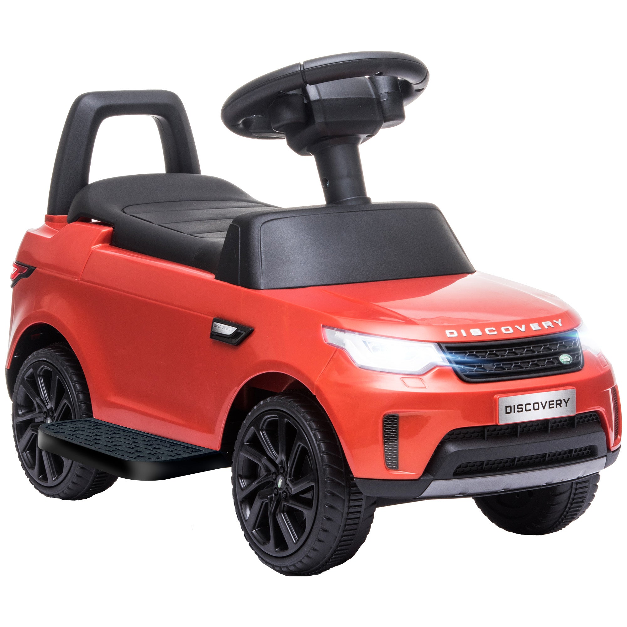AIYAPLAY 2 in 1 Land Rover Licensed 6V Kids Electric Ride On Car Sliding Car w/ Headlights Music, for 18-60 Months Red - North Peak Garden Furniture