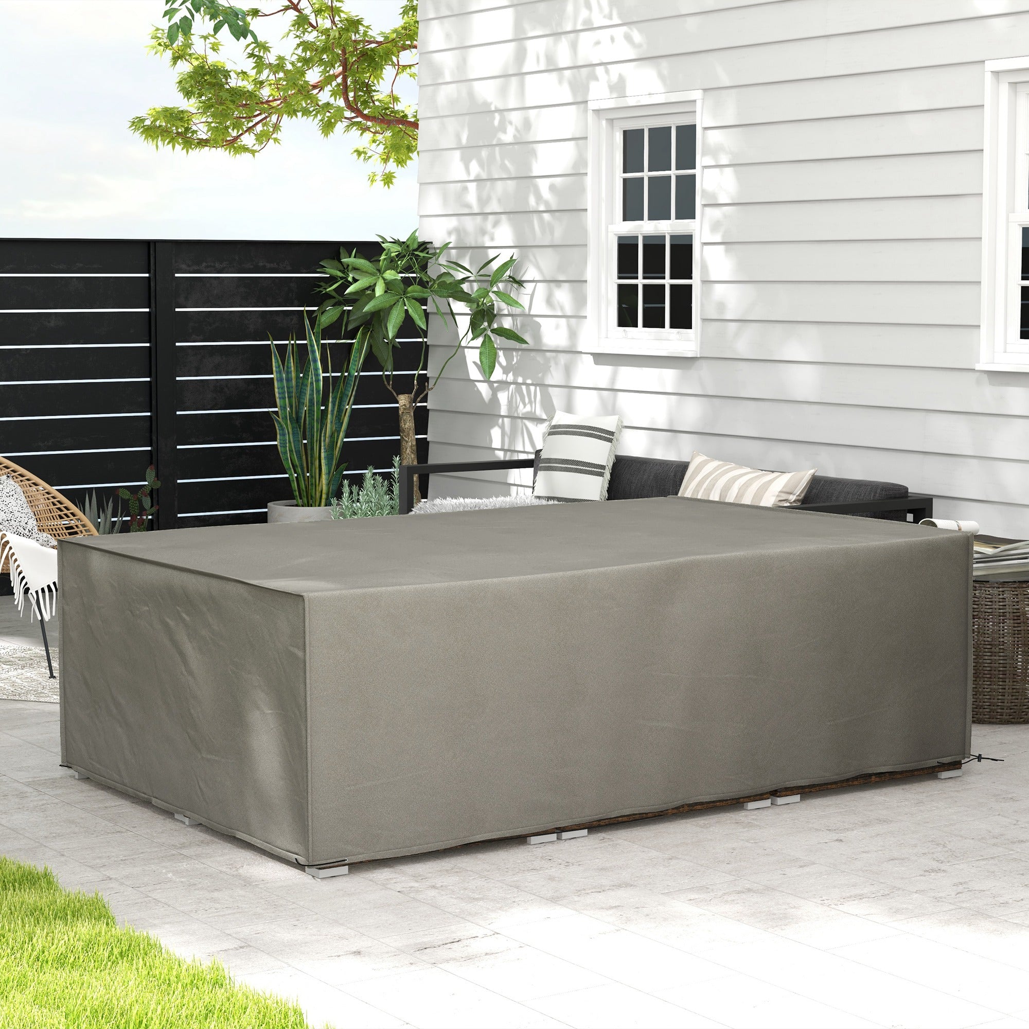 Outsunny 155 x 222cm Waterproof Furniture Cover - Grey - North Peak Garden Furniture