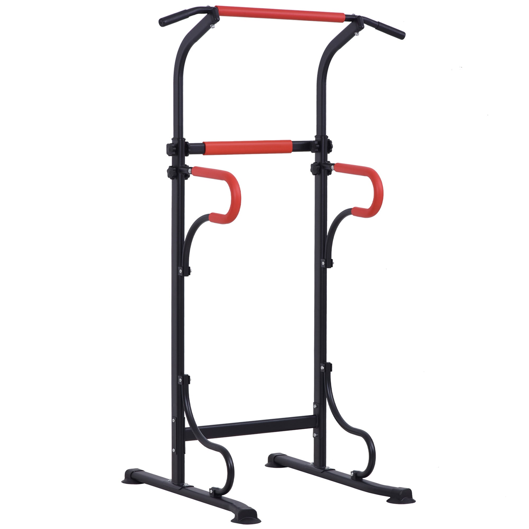 HOMCOM Steel Multi-Use Exercise Power Tower Pull Up Station Adjustable Height W/ Grips - North Peak Garden Furniture