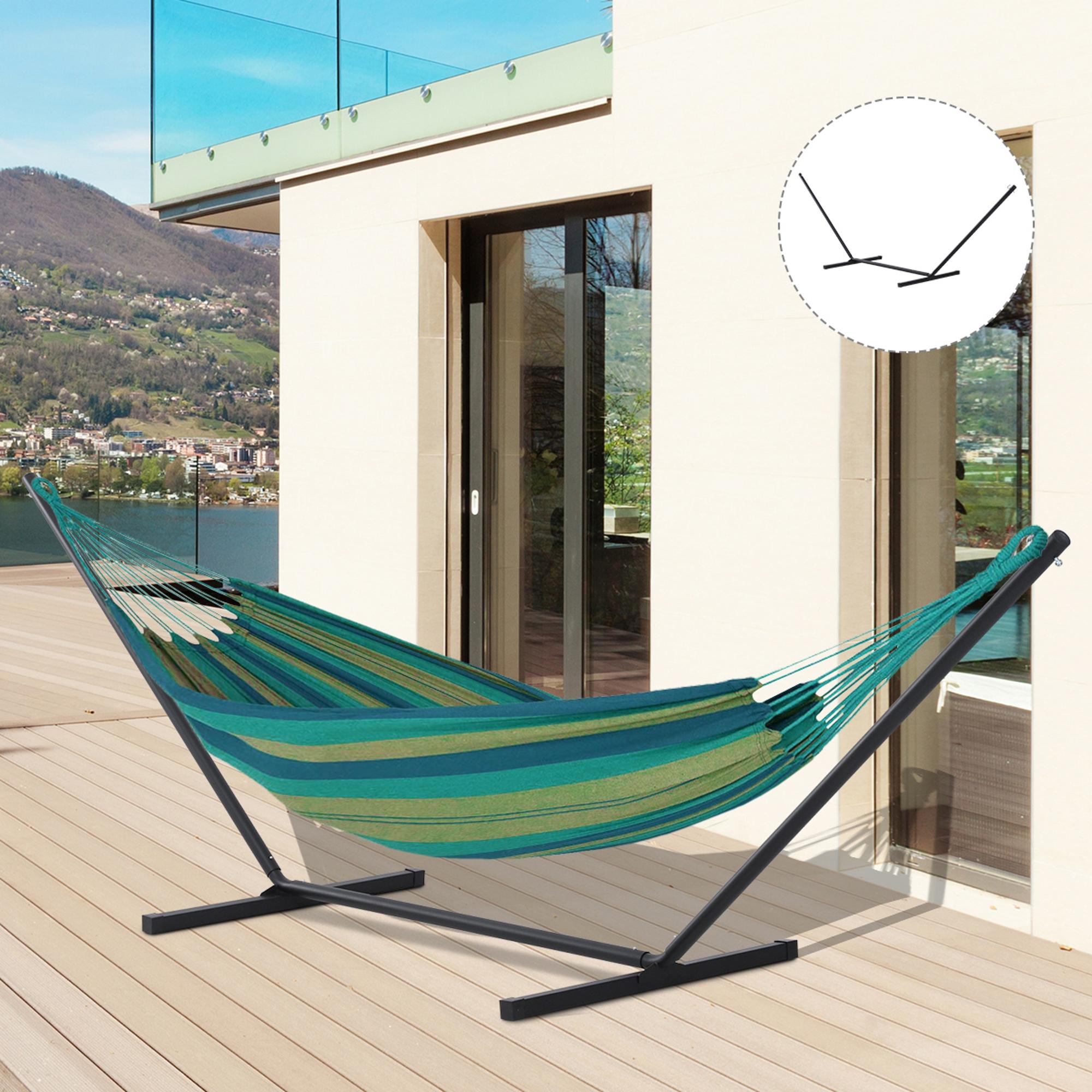 Outsunny 3.6m Extra-long Universal Hammock Stand Metal Frame Garden Camping Picnic Outdoor Patio Replacement – Stand Only - North Peak Garden Furniture