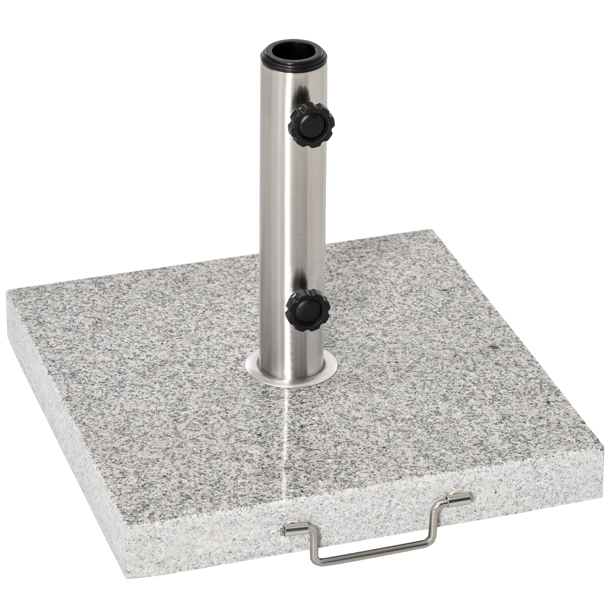 Outsunny 25kg Garden Umbrella Base Durable Parasol Holder Patio Furniture Outdoor Sunshade Marble Stand - North Peak Garden Furniture