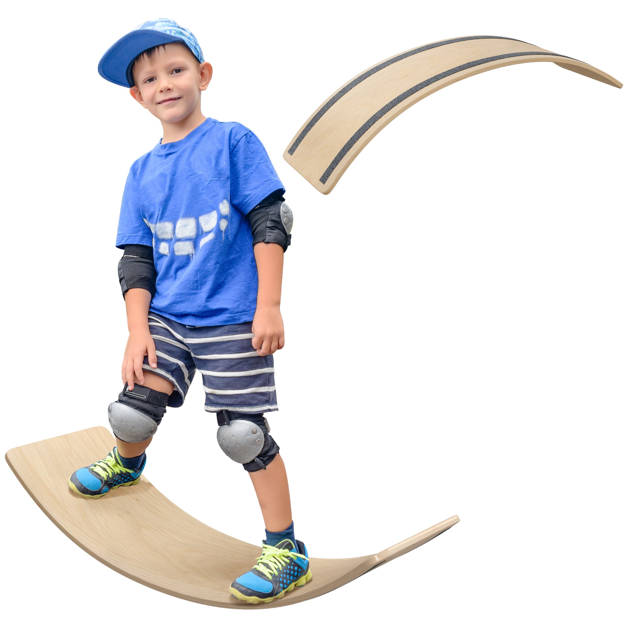 AIYAPLAY Wooden Balance Board for Children 3-8 Years Old, Natural - North Peak Garden Furniture