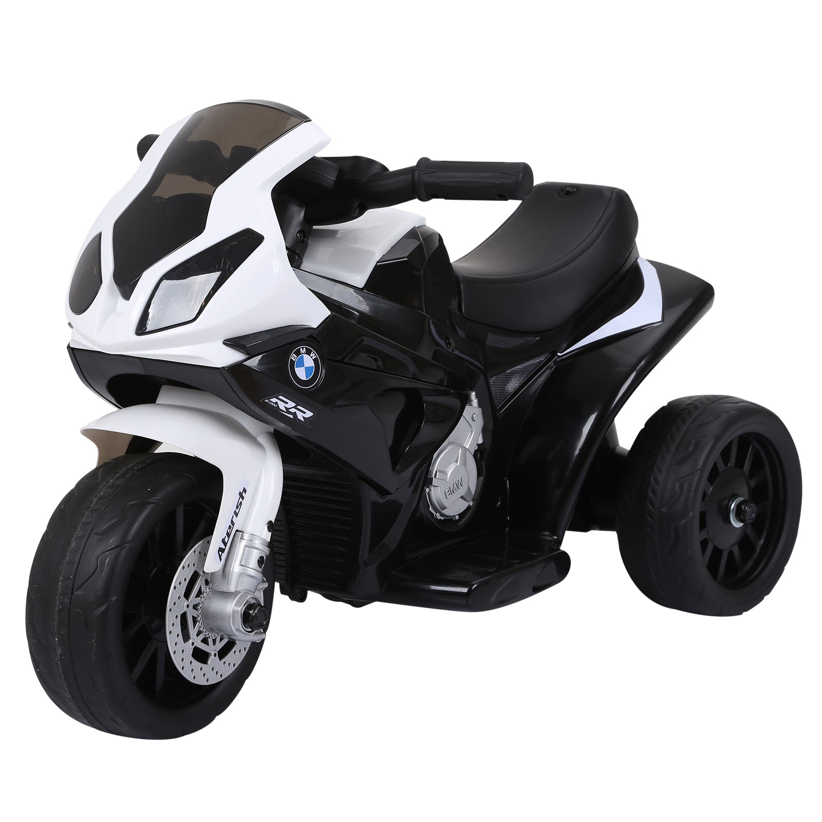 HOMCOM Electric Kids Ride on BMW Motorbike W/Headlights and Music, 6 V-Black - North Peak Garden Furniture