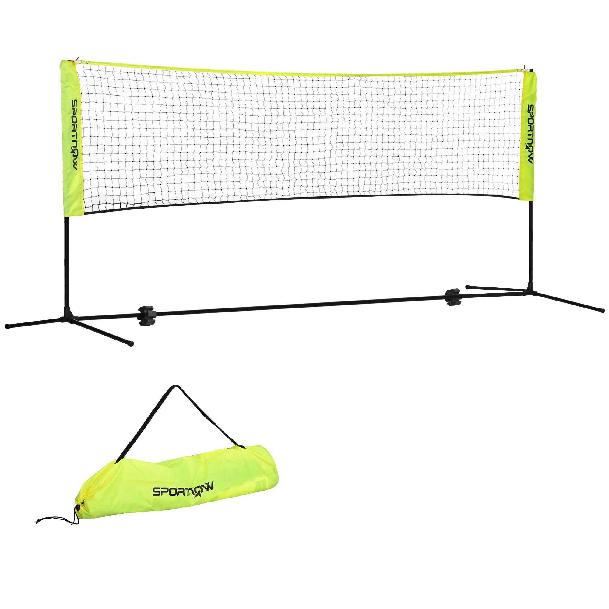 SPORTNOW 3m Badminton Net, Height Adjustable Outdoor Sports Net, with Carry Bag, for Tennis, Pickleball, Volleyball - North Peak Garden Furniture