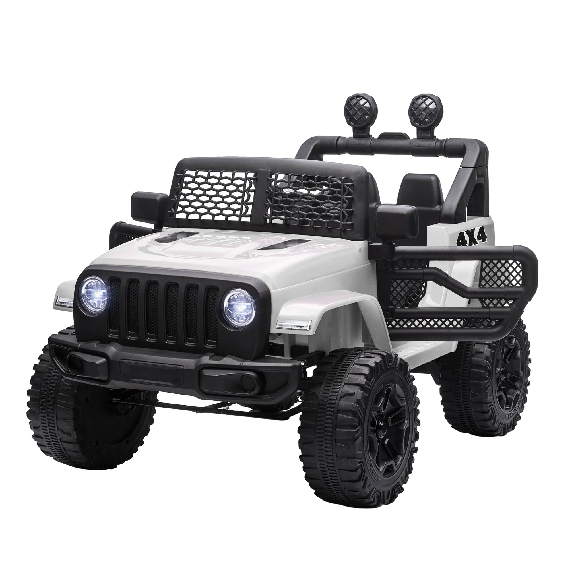 HOMCOM 12V Kids Electric Ride On Car Truck Toy SUV with Remote Control for 3-6 Yrs - North Peak Garden Furniture