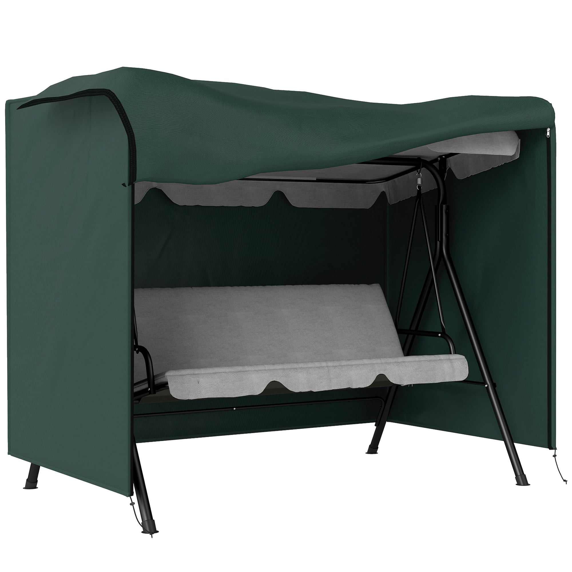 Outsunny 152 x 177cm Three-Seater Swing Chair Protective Cover Green