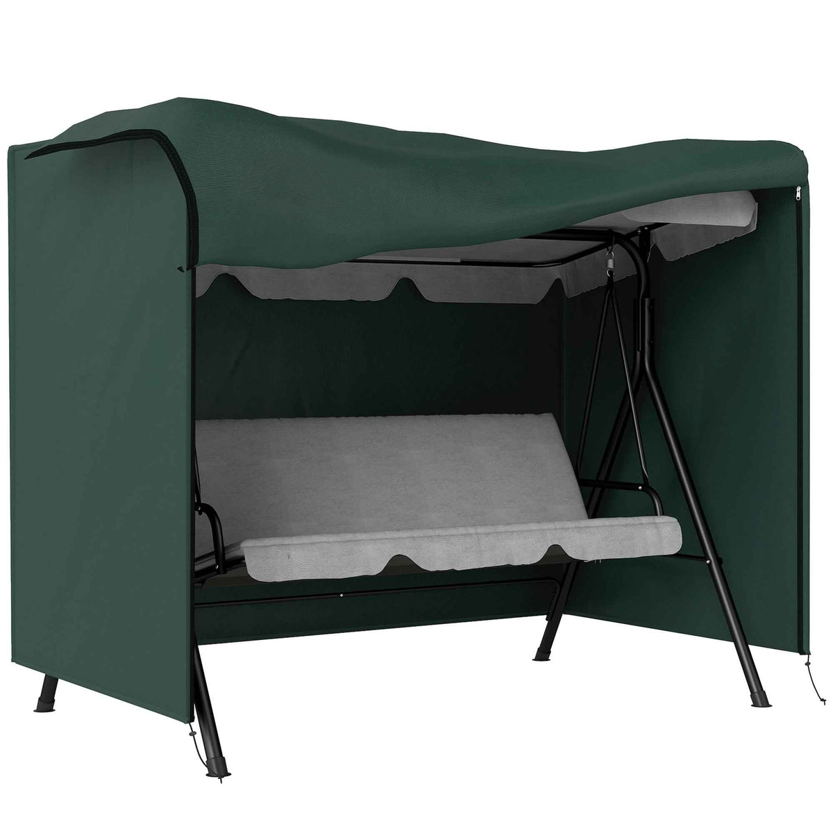 Outsunny 152 x 177cm Three-Seater Swing Chair Protective Cover Green