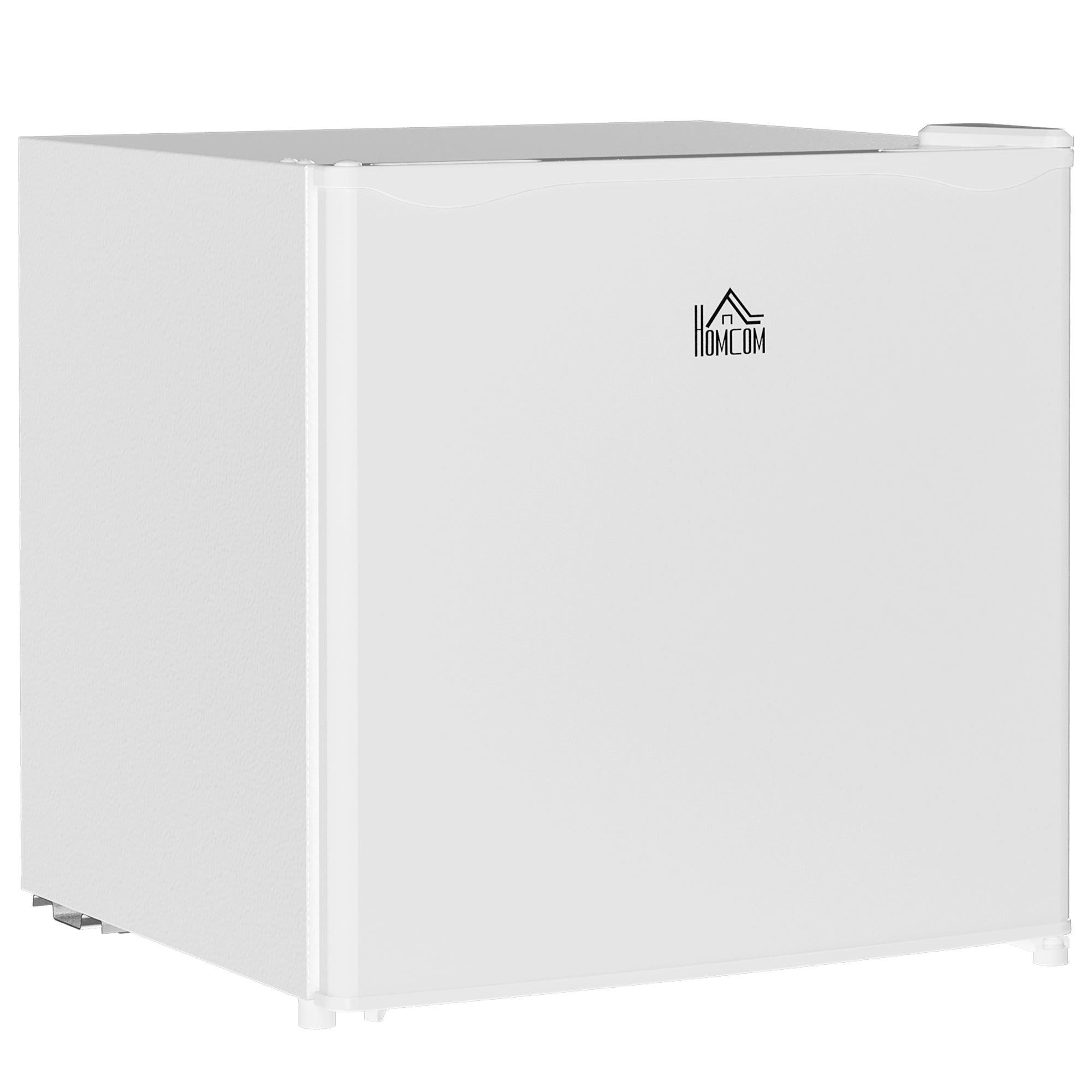 HOMCOM 46 Litre Table Top Mini Fridge, Small Fridge with Ice Box, Reversible Door, Adjustable Temperature and Legs, Mini Fridge for Bedrooms, Home Office, Cream - North Peak Garden Furniture