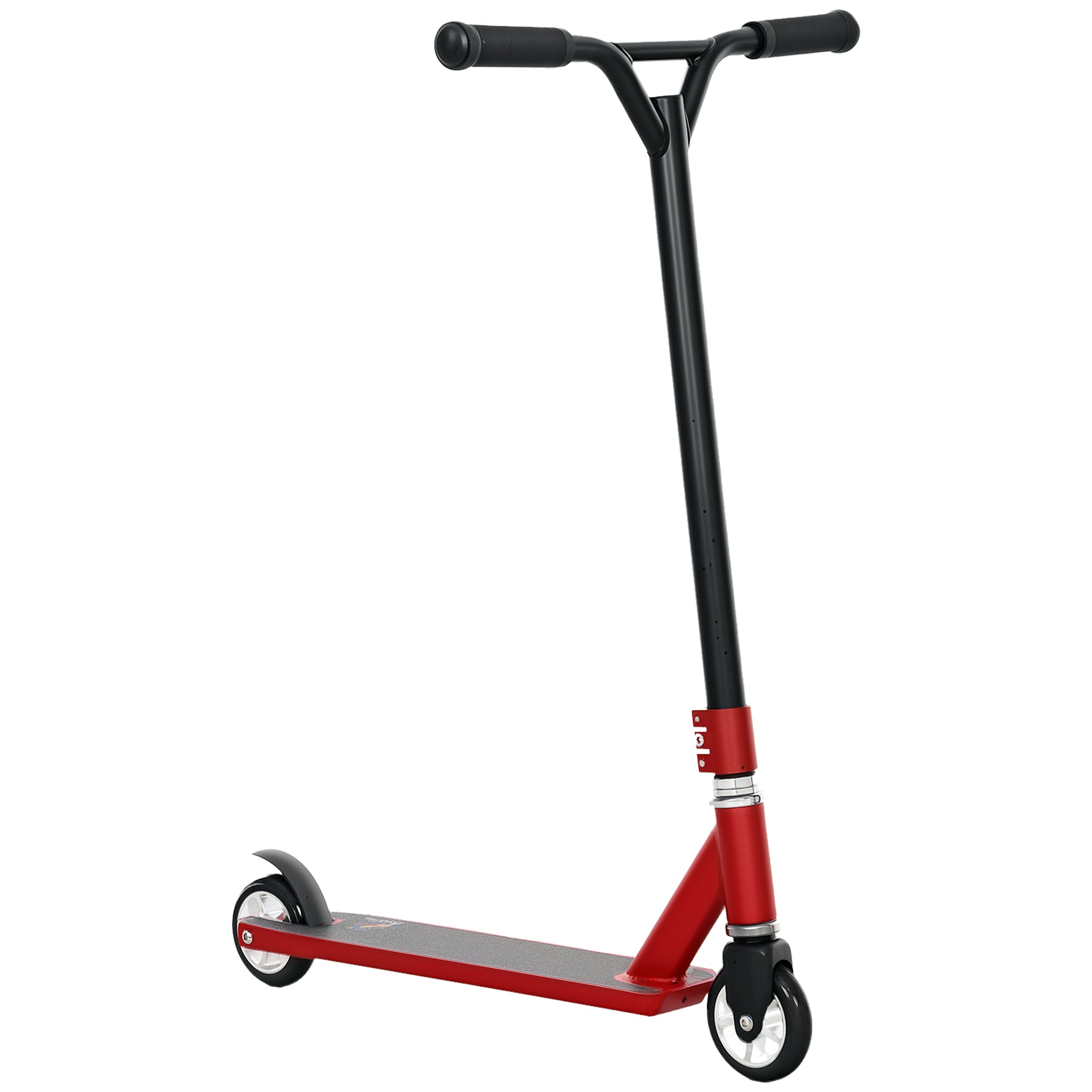HOMCOM Stunt Scooter, 360° Entry Level Tricks Scooter w/ Lightweight Aluminium Deck and ABEC 7 Bearing, For Age 14+ Beginners, Red - North Peak Garden Furniture