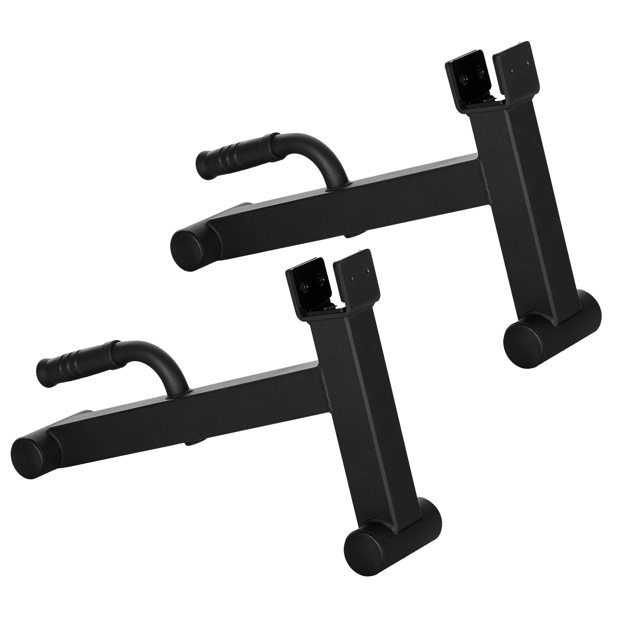 SPORTNOW 2Pcs Barbell Jack, Deadlift Jack with Non-Slip Handle and Plastic Padding, Easy Loading and Unloading 400kg Barbell Plates, for Home Gym, Deadlifting Weight Training - North Peak Garden Furniture