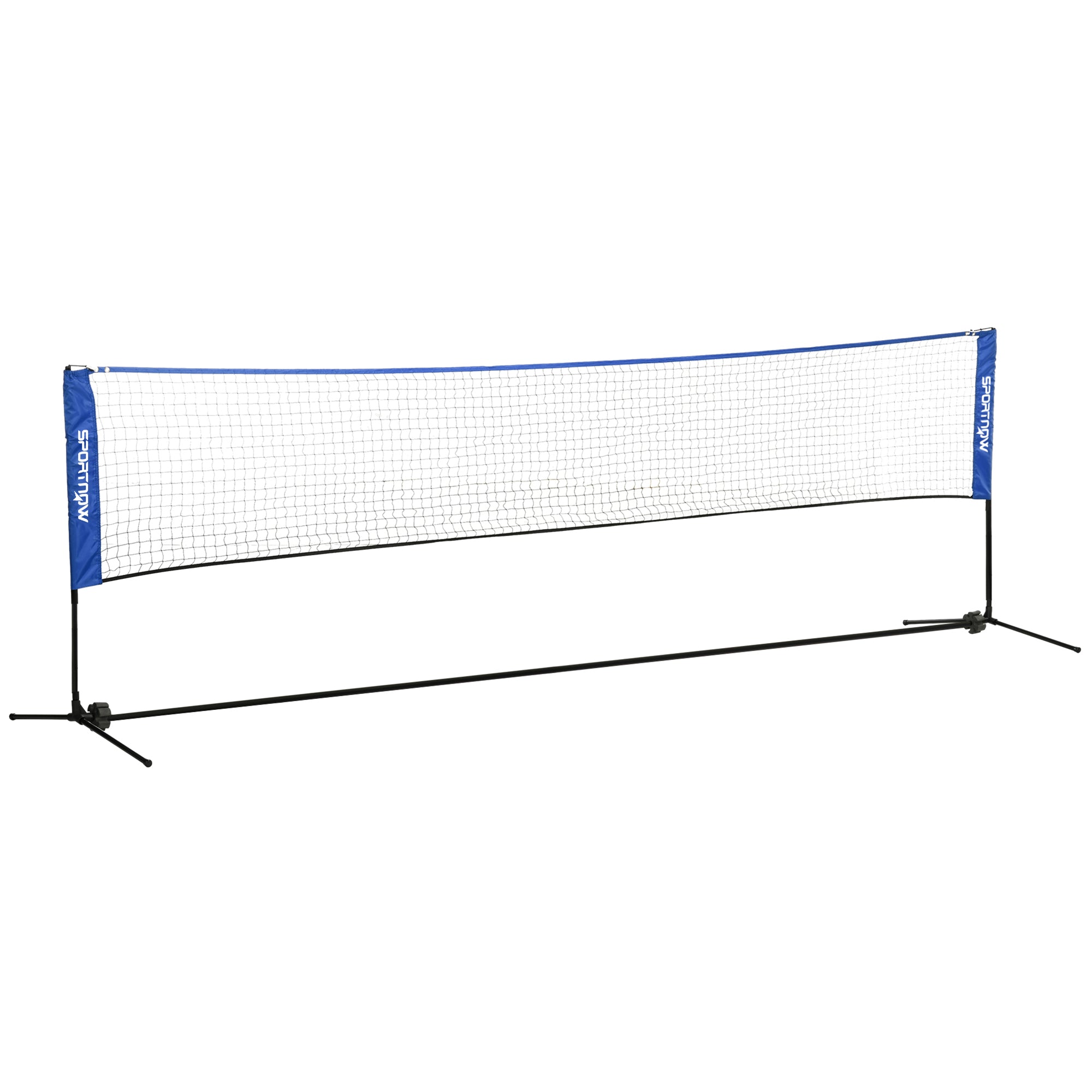 SPORTNOW 4m Badminton Net, Height Adjustable Outdoor Sports Net, with Carry Bag, for Tennis, Pickleball, Volleyball, Blue - North Peak Garden Furniture