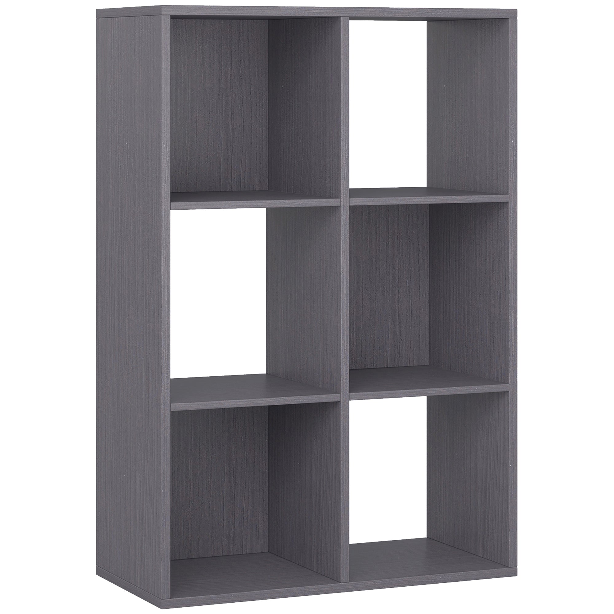 HOMCOM 6-Cube Bookshelf - Grey