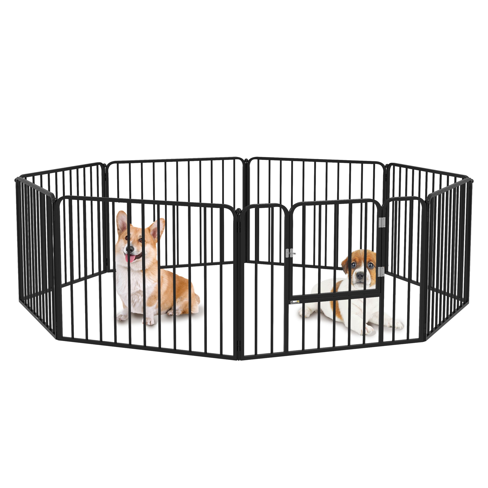 PawHut 60cm 8 Panels Heavy Duty Dog Pen, Pet Playpen for Indoors, Outdoors, Small Dogs - North Peak Garden Furniture