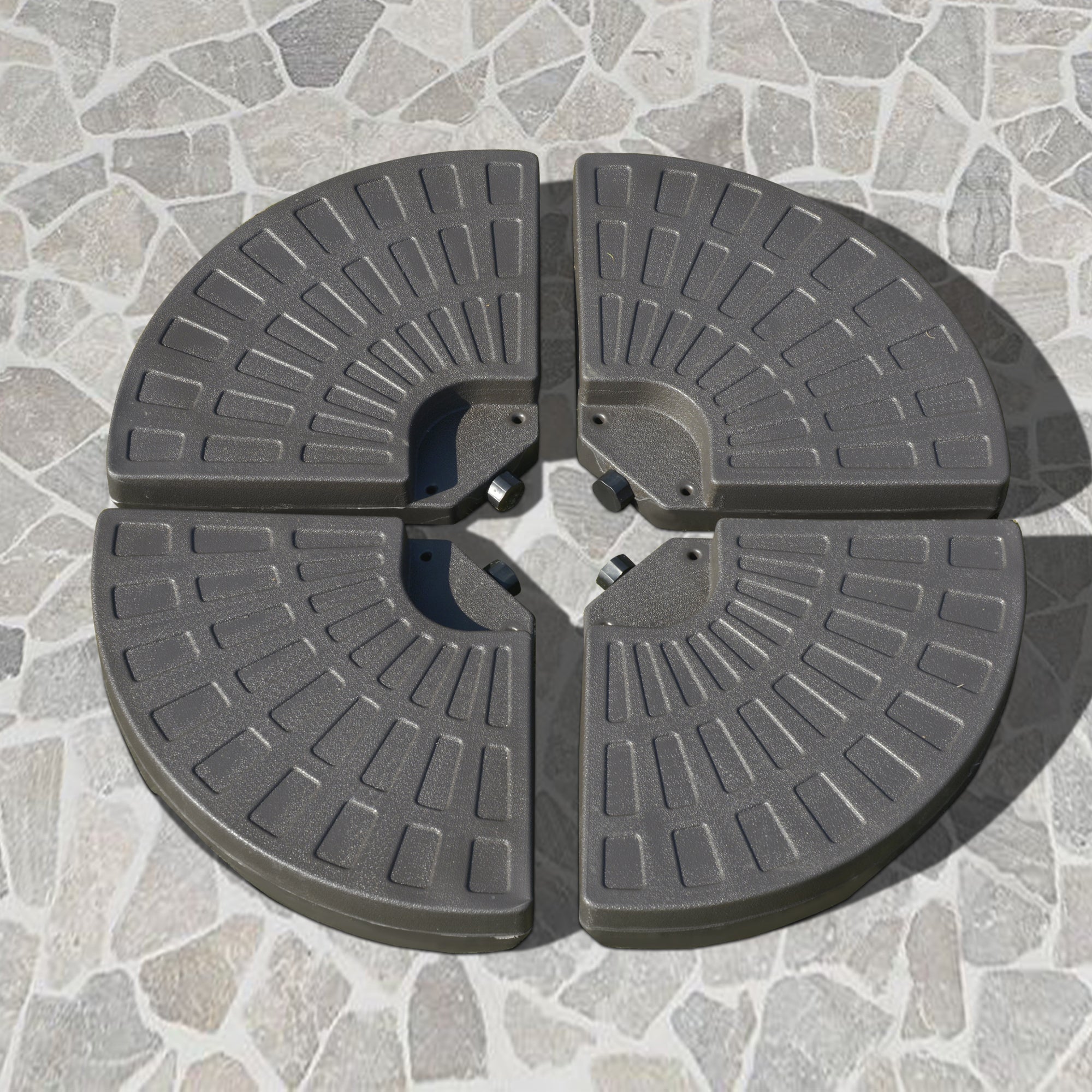 Outsunny Set of 4 Fillable Parasol Weights - 100kg - North Peak Garden Furniture