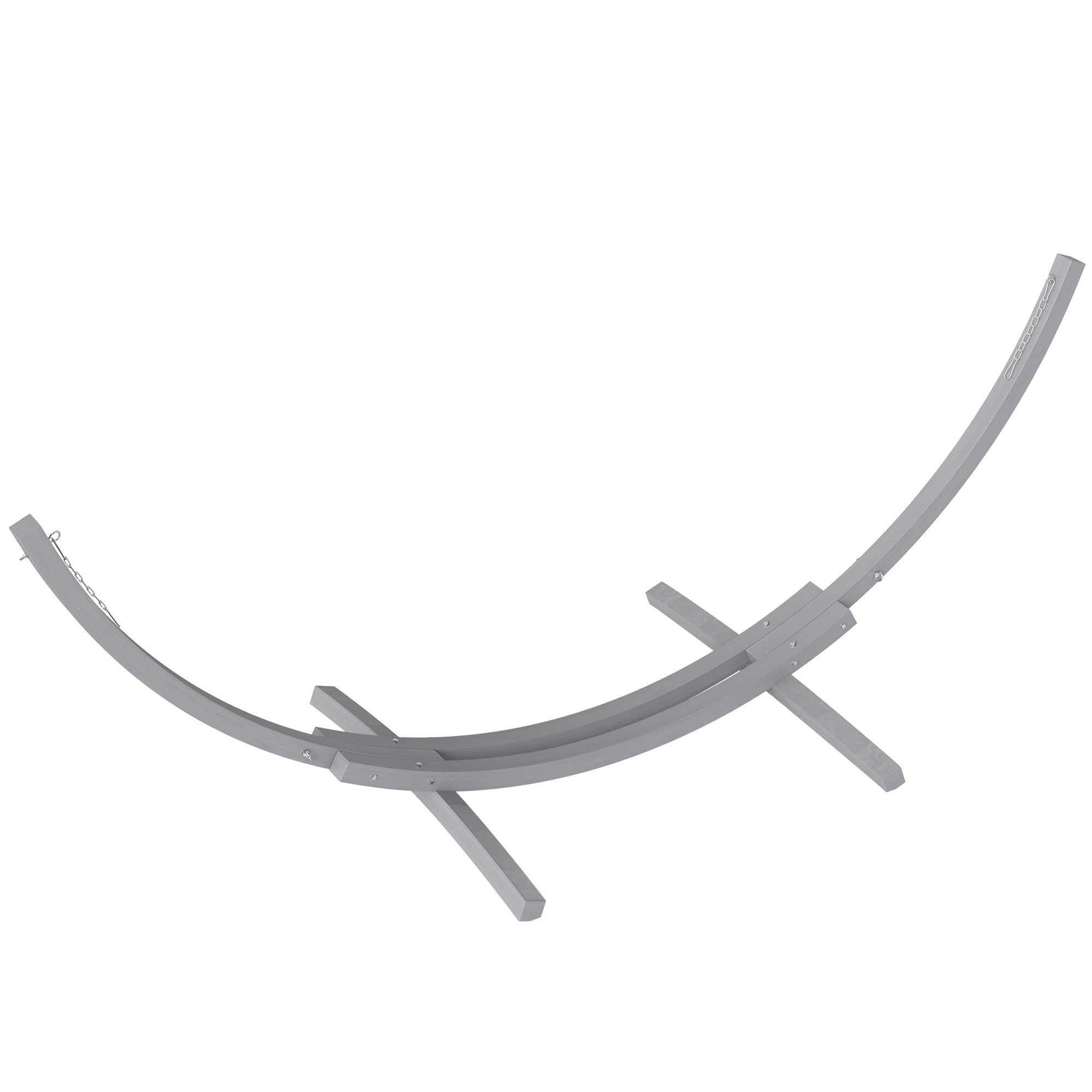 Outsunny 3.25m Wooden Hammock Stand Universal Fit Garden Picnic Camp Accessories, Grey - North Peak Garden Furniture