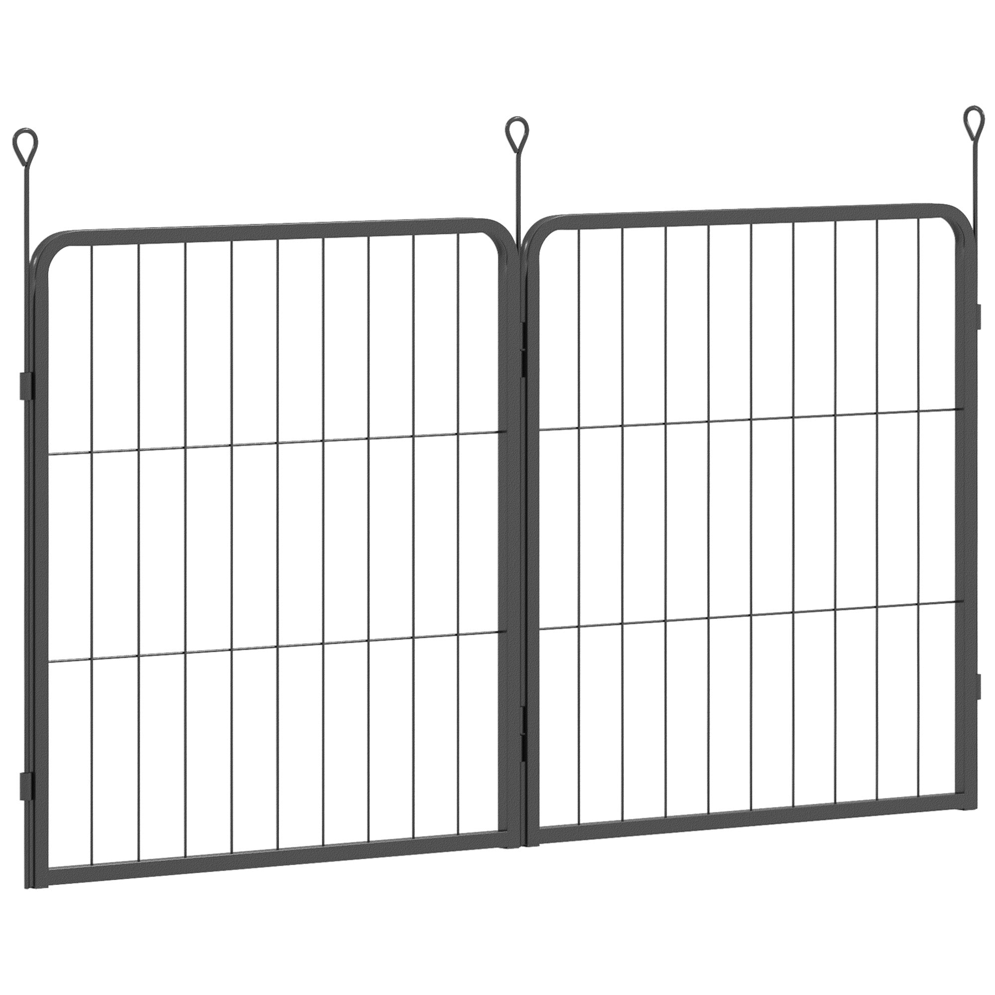 PawHut 2 Piece Dog Pen Expansion Pack for 60cm High Animal Pen with 3 Connecting Stakes - North Peak Garden Furniture