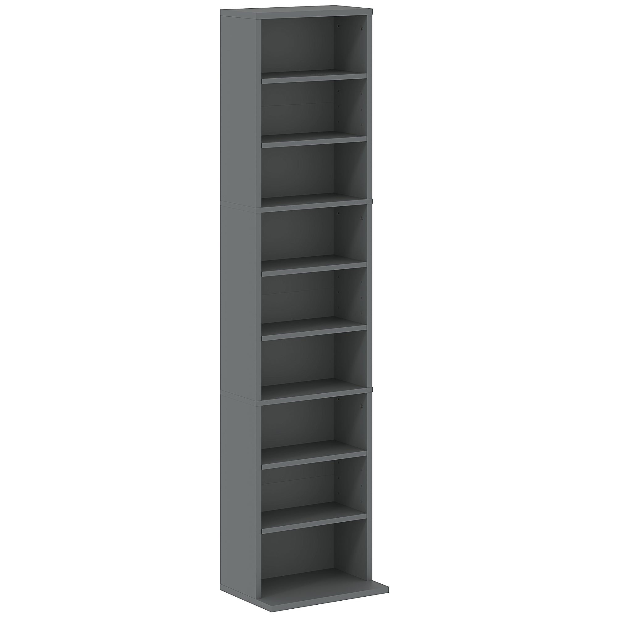 HOMCOM 260 Narrow CD Storage Unit - Grey - North Peak Garden Furniture
