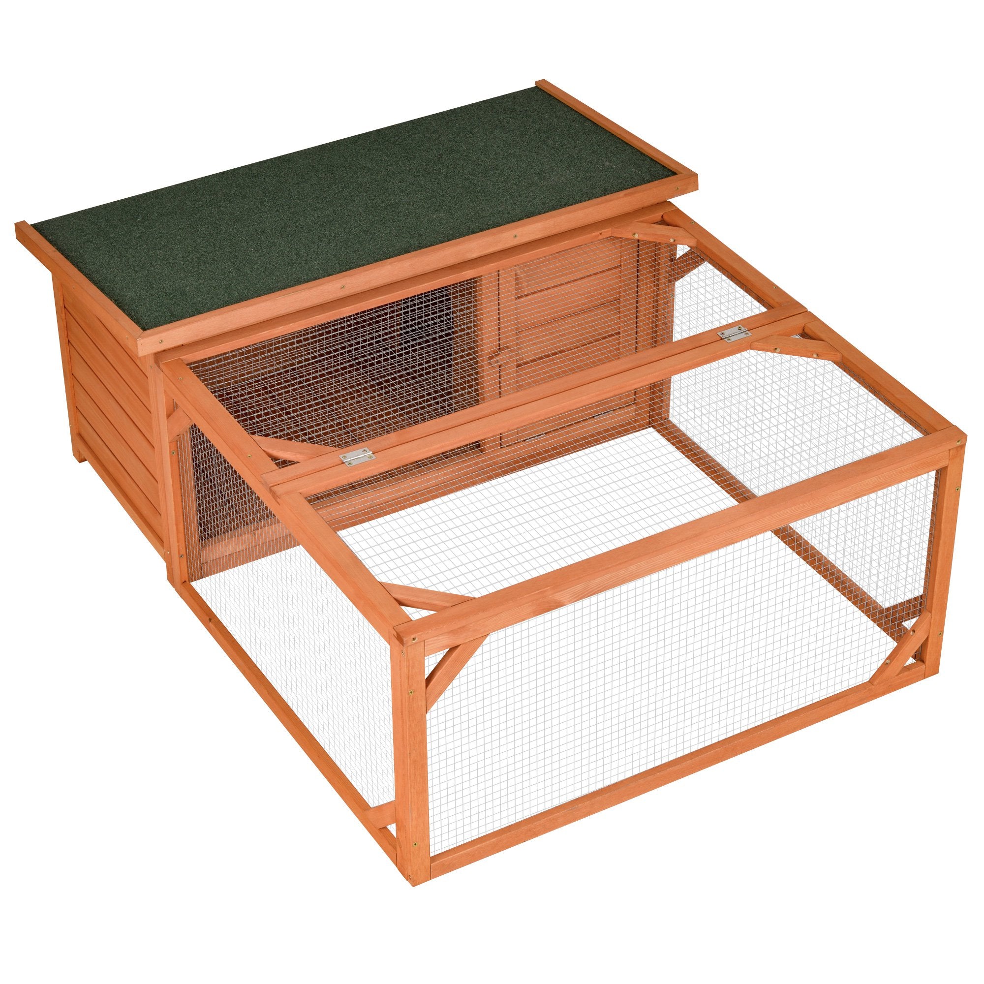 PawHut Guinea Pigs Hutches Off-ground Small Animal Guinea Pig House 125.5 x 100 x 49cm - North Peak Garden Furniture