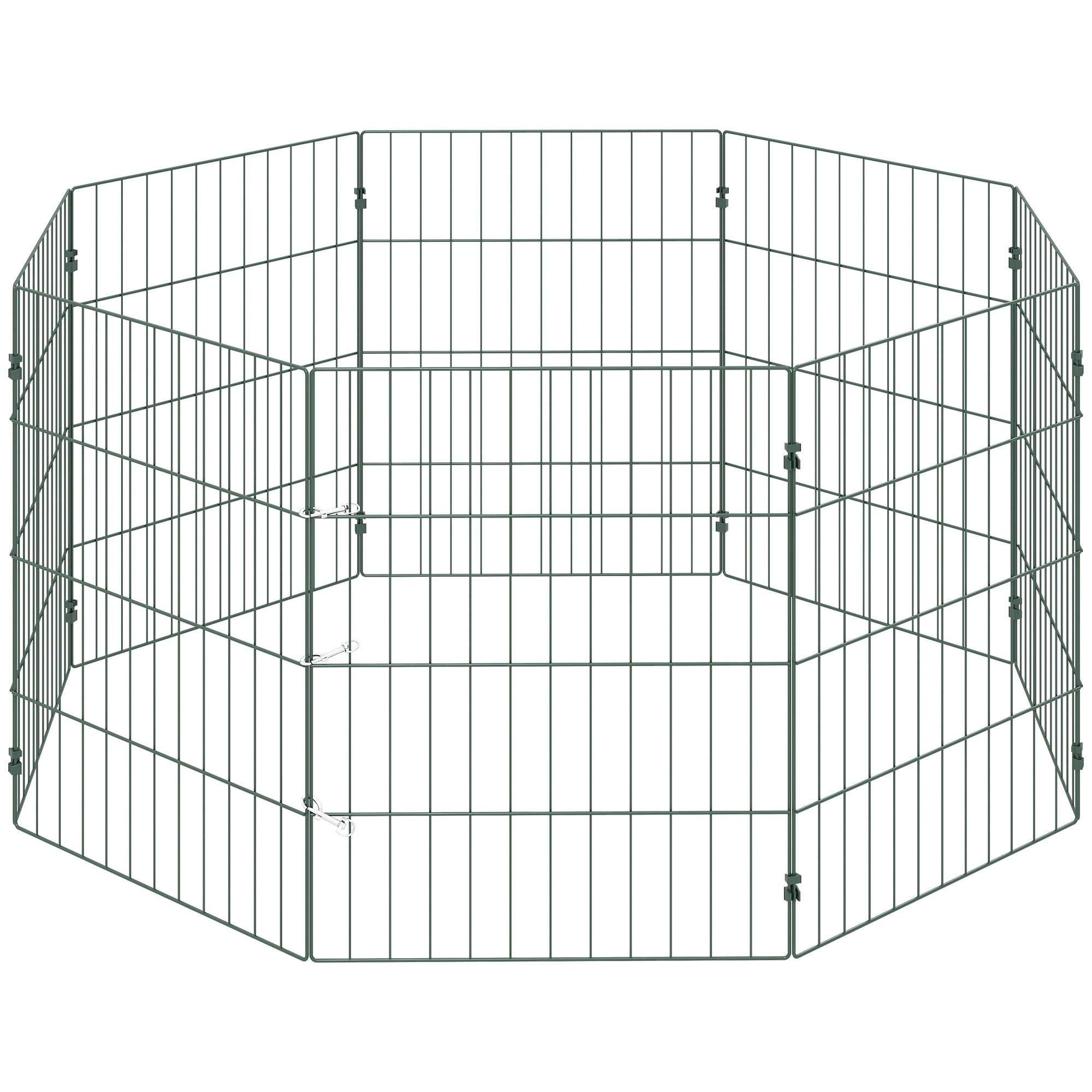 PawHut 8 Panel Pet Playpen for Small Dogs Indoor Outdoor 60 cm Height