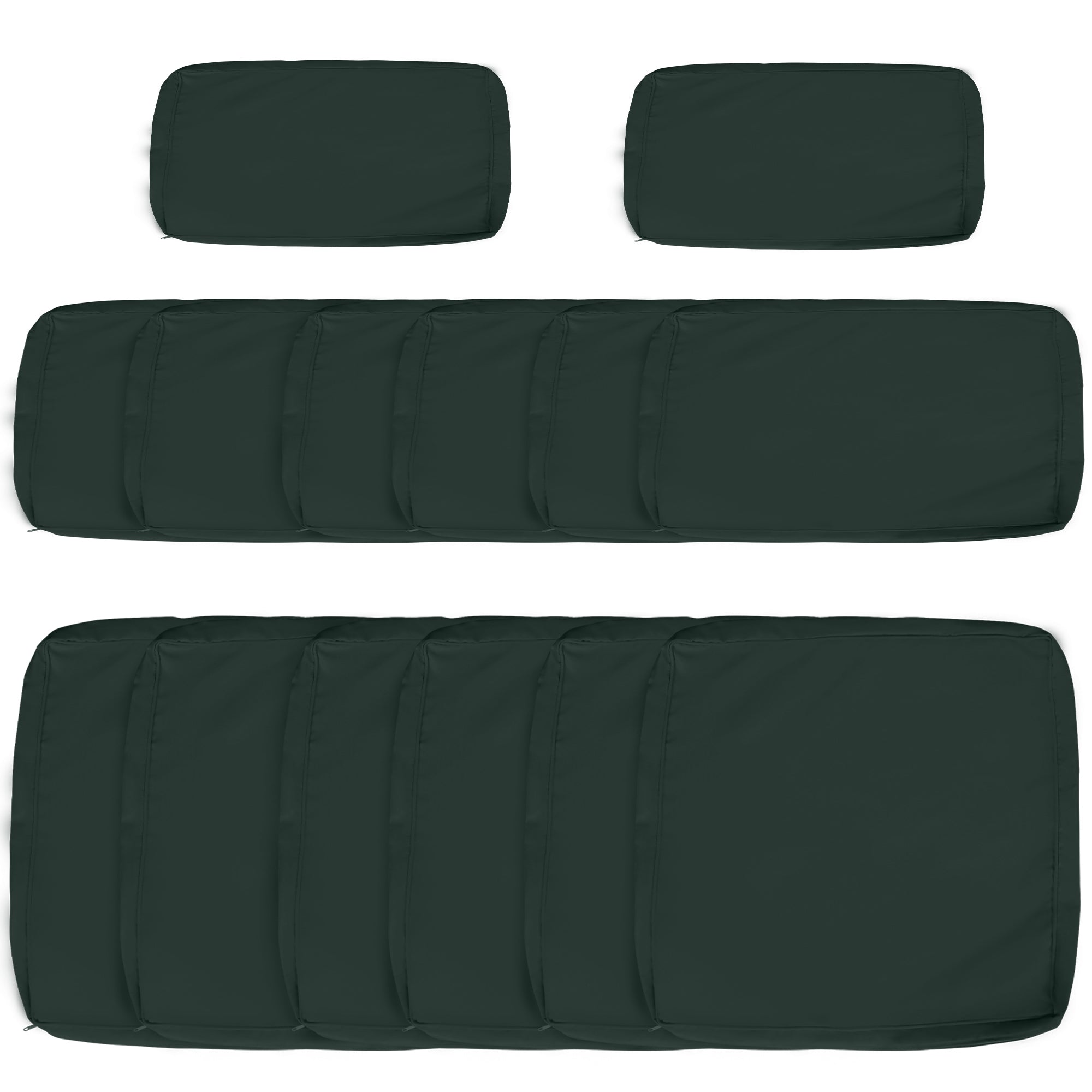 Outsunny Garden Rattan Sofa Cushion Polyester Cover Replacement Outdoor- No Cushion Included, Dark Grey - North Peak Garden Furniture