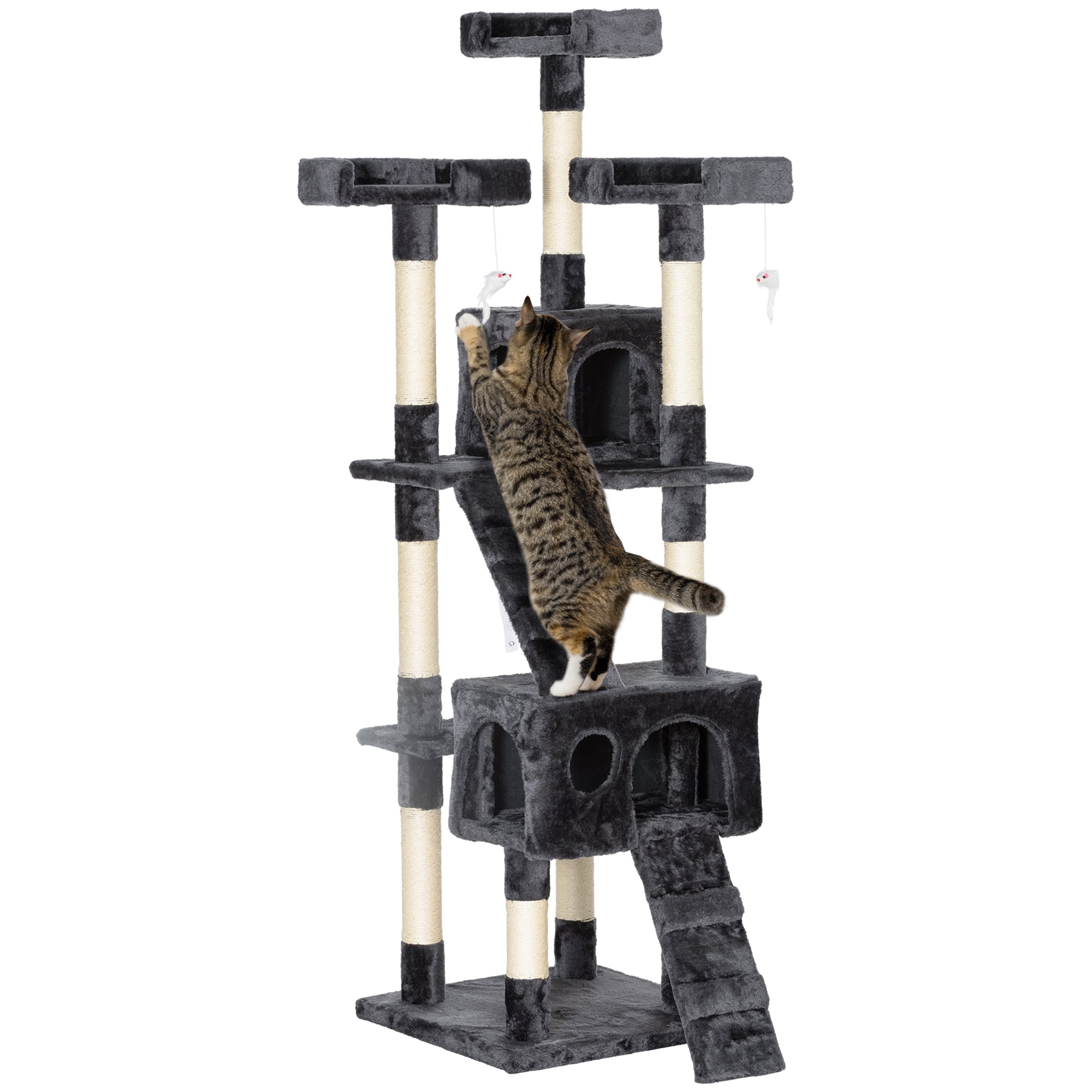 PawHut Cat Tree Scratching House, Activity Play Centre - North Peak Garden Furniture