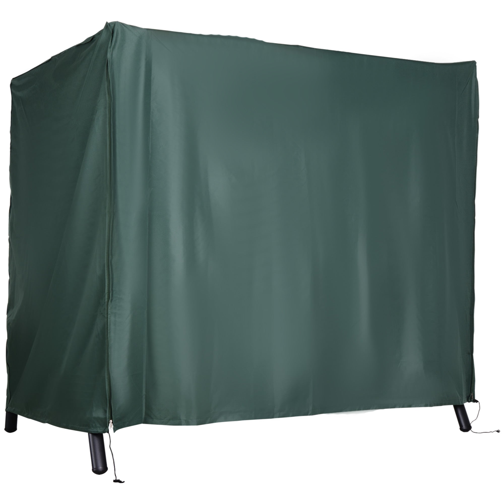 Outsunny 205 x 124cm Three-Seater Swing Chair Protective Cover Deep Green - North Peak Garden Furniture