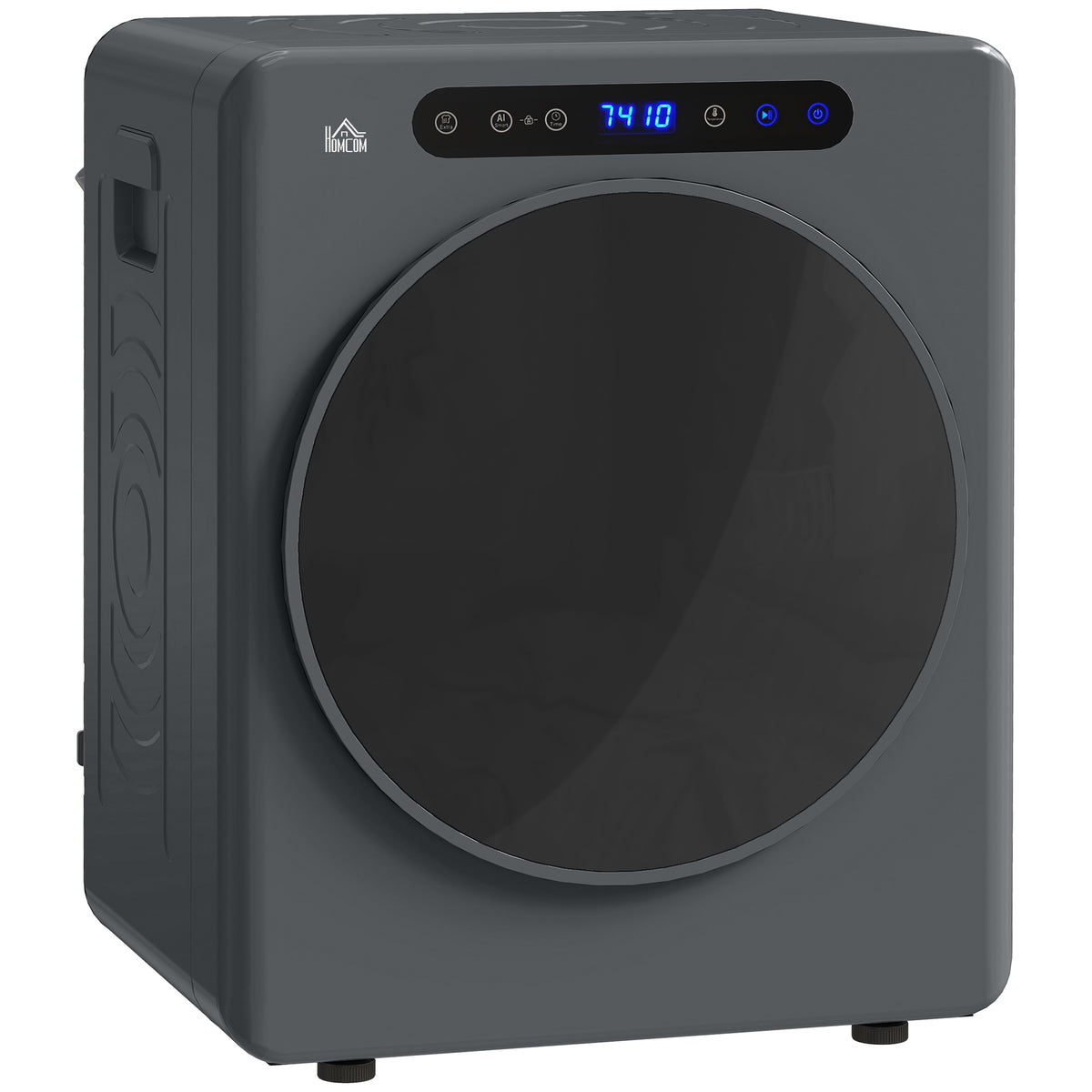 HOMCOM 4kg Compact 40-60℃ Tumble Dryer - Grey