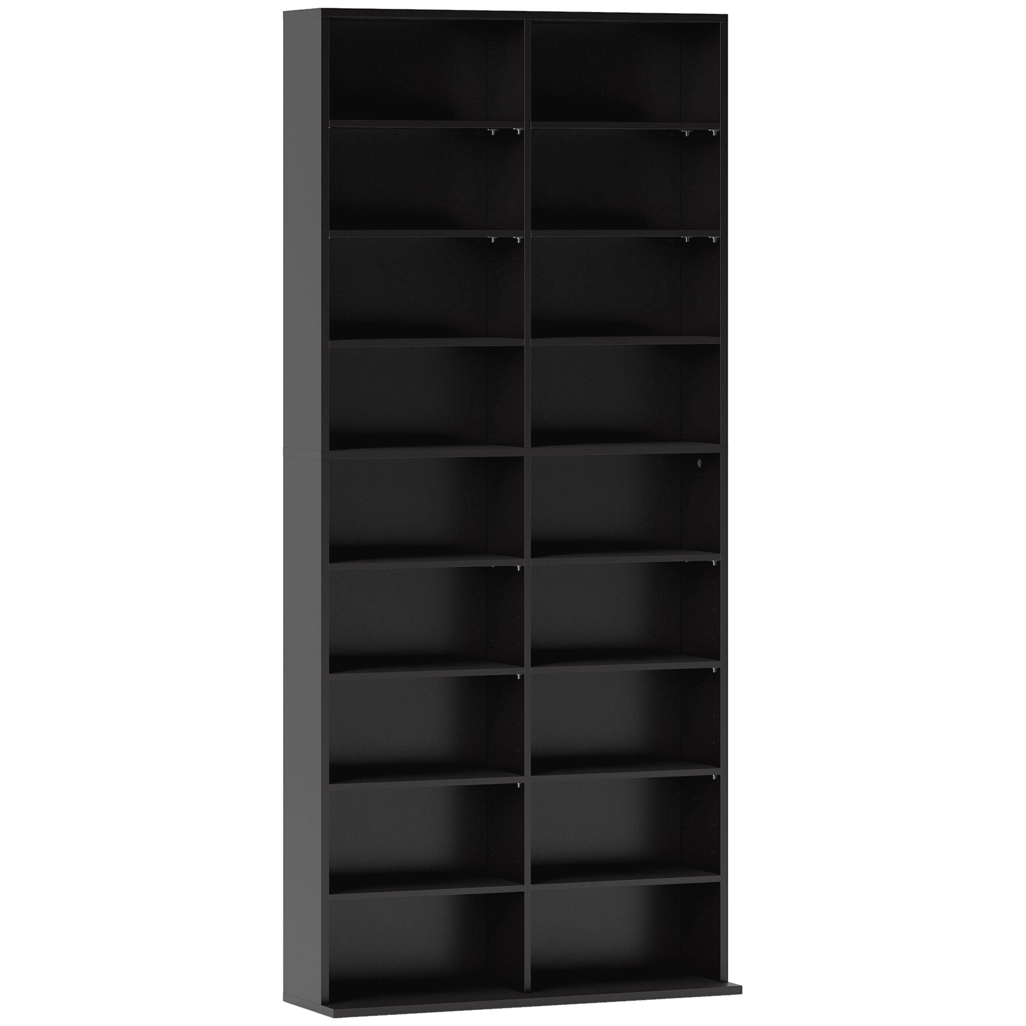 HOMCOM 640 CD Storage Tower - Black - North Peak Garden Furniture
