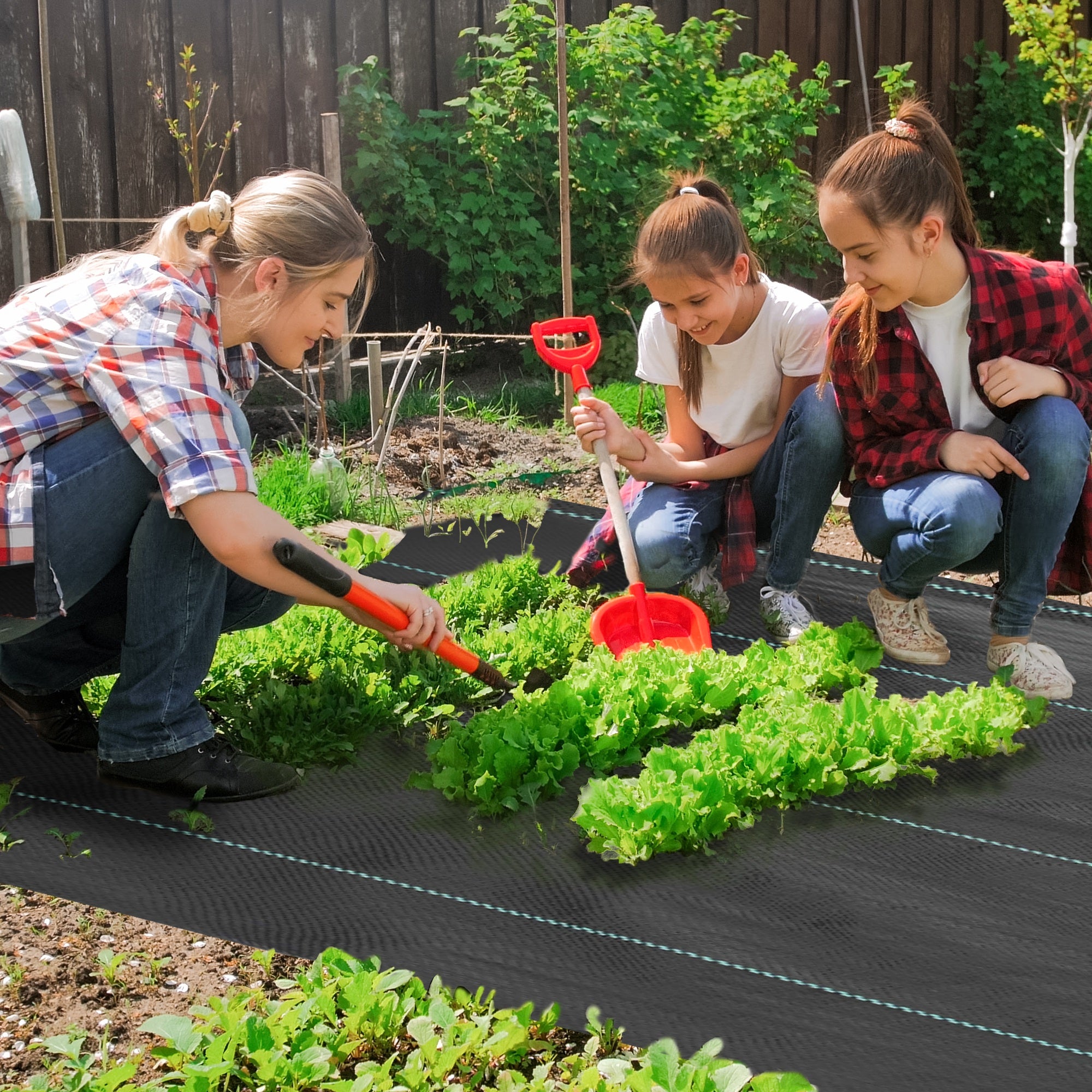 Outsunny 2m x 90m Weed Control Membrane, Heavy Duty Weed Control Barrier Fabric, 90gsm Ground Cover for Patios, Garden, Flower beds, Landscaping - North Peak Garden Furniture