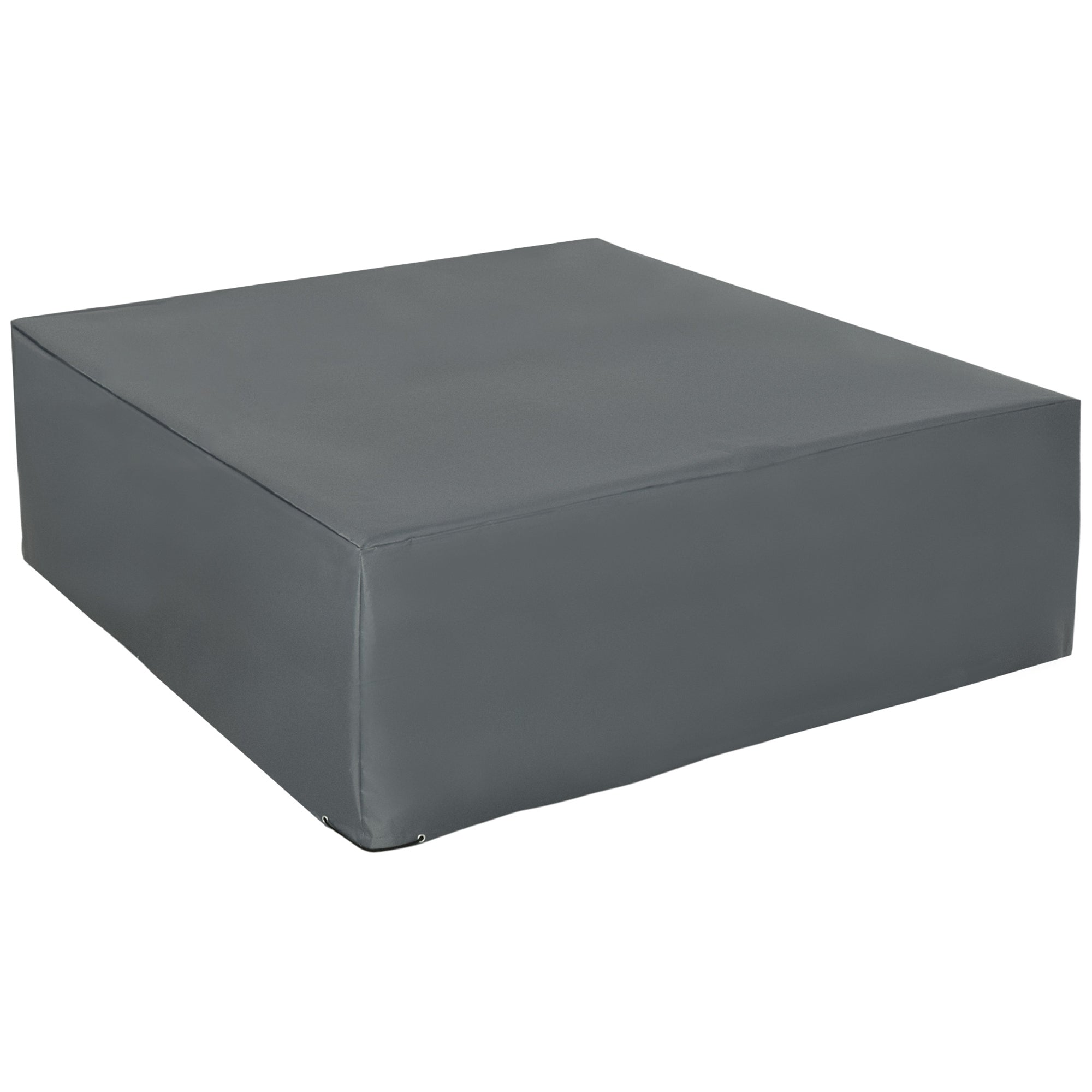Outsunny 205x192cm Outdoor Garden Rattan Furniture Protective Cover Water UV Resistant Grey - North Peak Garden Furniture