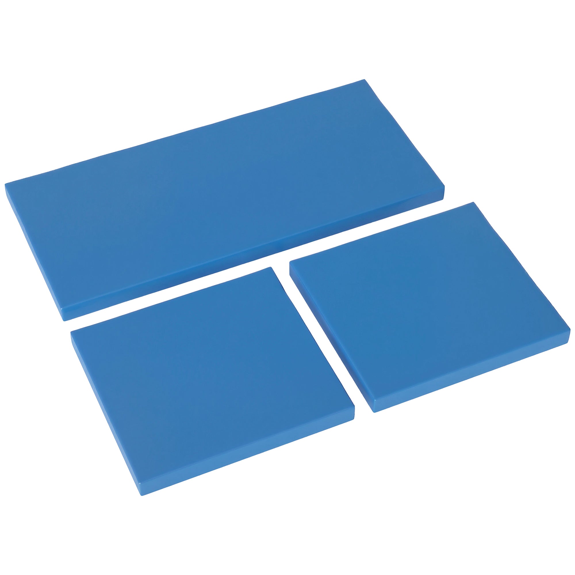 Outsunny Outdoor Seat Cushion Pads for Rattan Furniture, 3 PCs Garden Furniture Cushions, Sky Blue - North Peak Garden Furniture