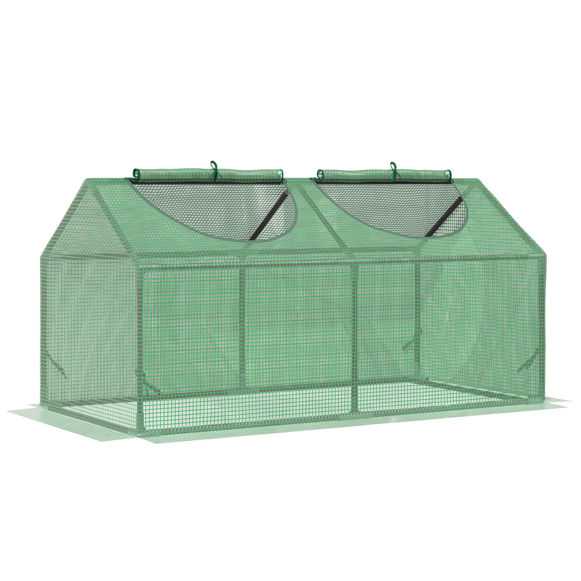 Outsunny Mini Greenhouse, Small Plant Grow House for Outdoor with Durable PE Cover, Observation Windows, 120 x 60 x 60 cm, Green - North Peak Garden Furniture