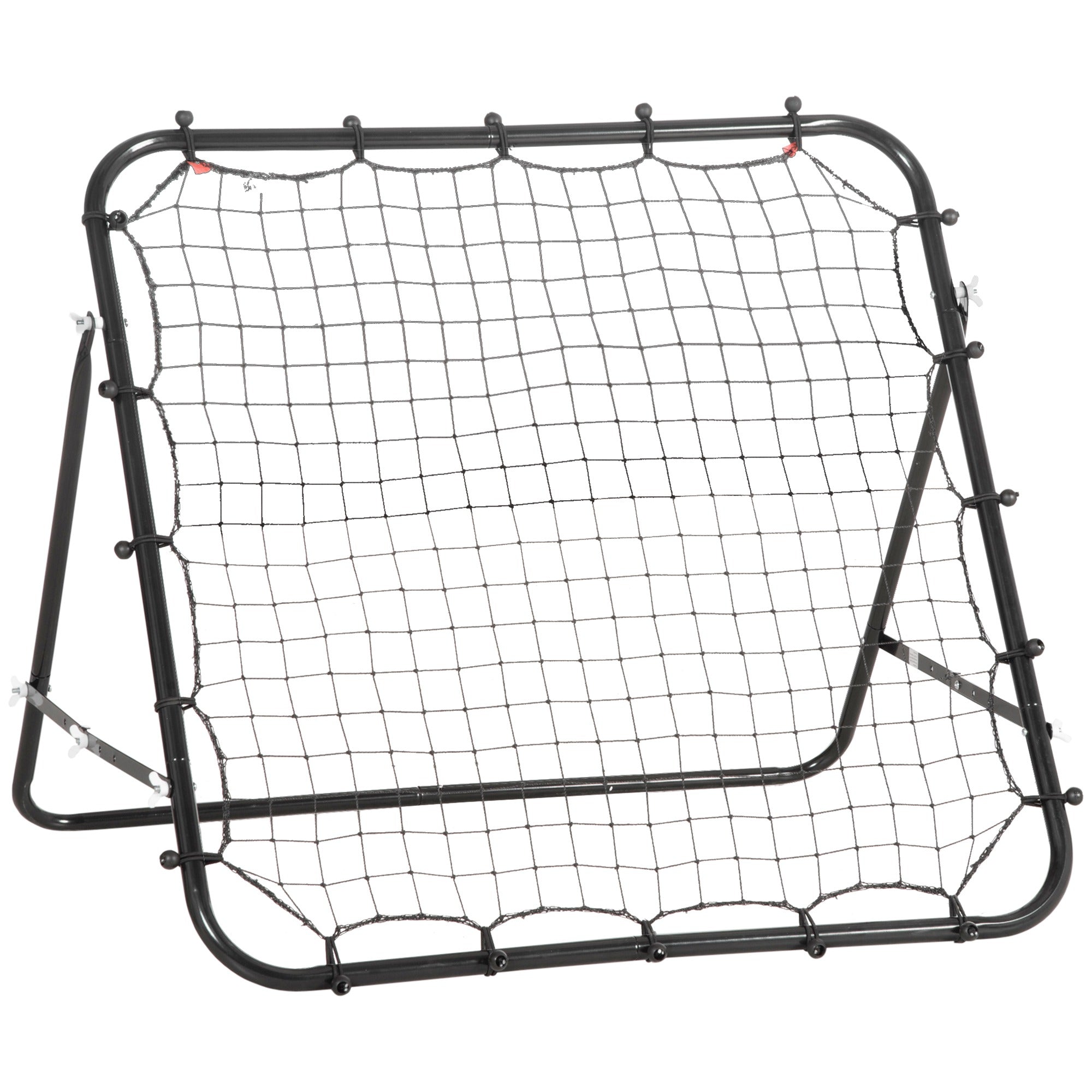 HOMCOM Rebounder Net, Practise Kickback Goal, for Teens, Adults Training - Black - North Peak Garden Furniture