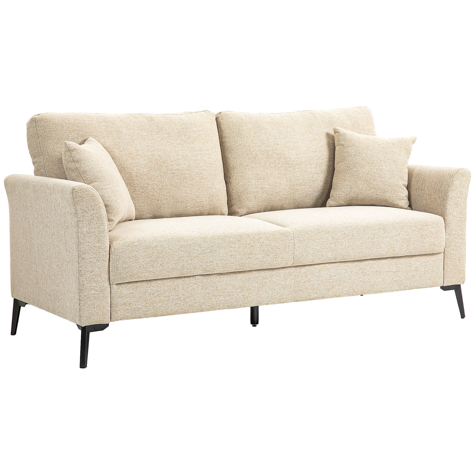HOMCOM Three-Seater Linen-Look Sofa - Beige - North Peak Garden Furniture