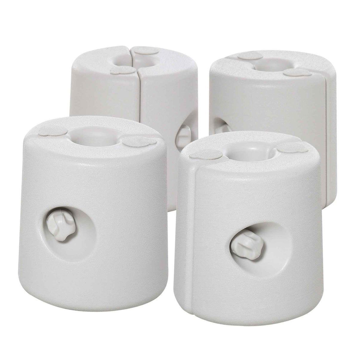Outsunny 4pc Canopy Tent Weight Rapid Clip Gazebo Feet Fill with Water or Sand White