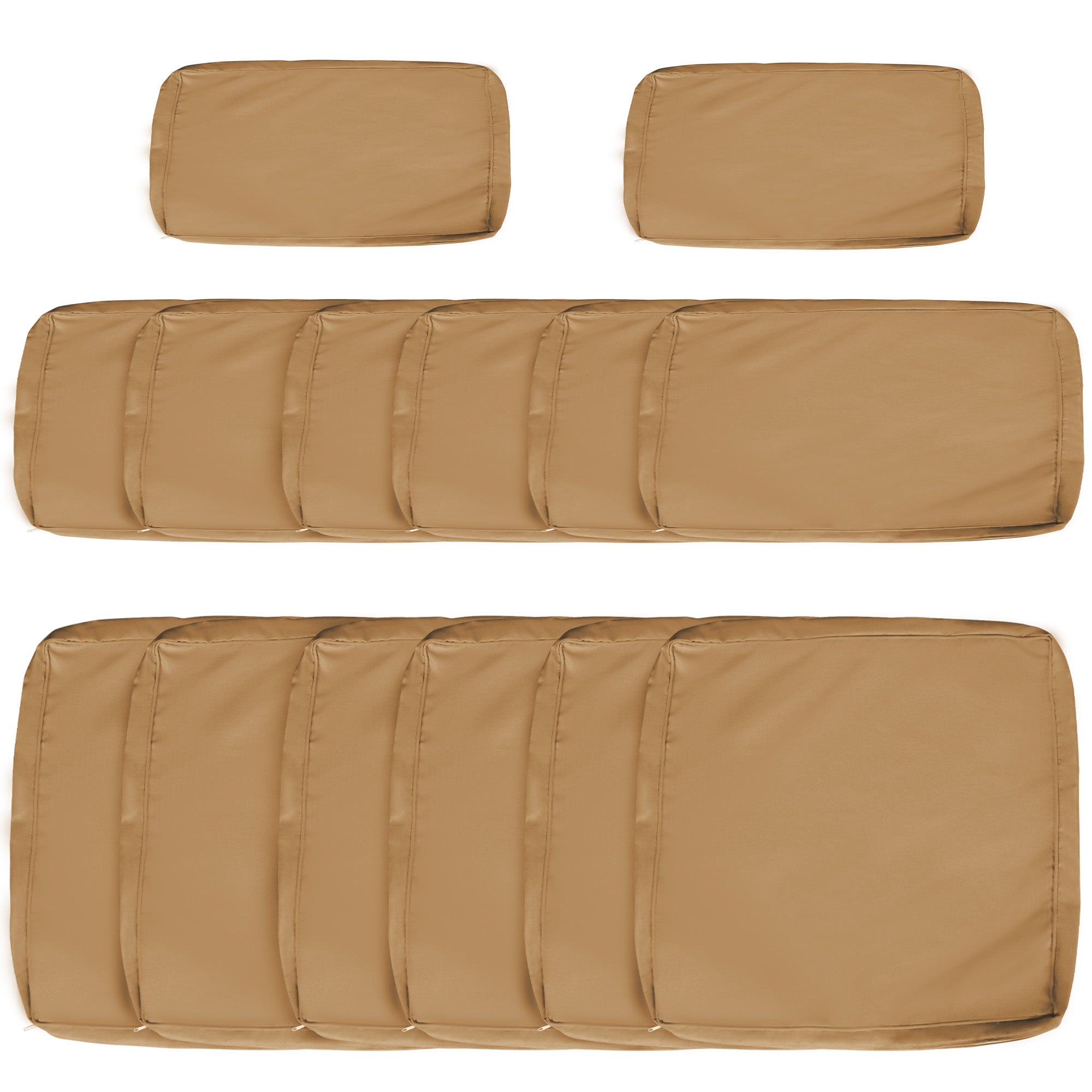 Outsunny 14 Pcs Outdoor Cushion Set - Beige - North Peak Garden Furniture