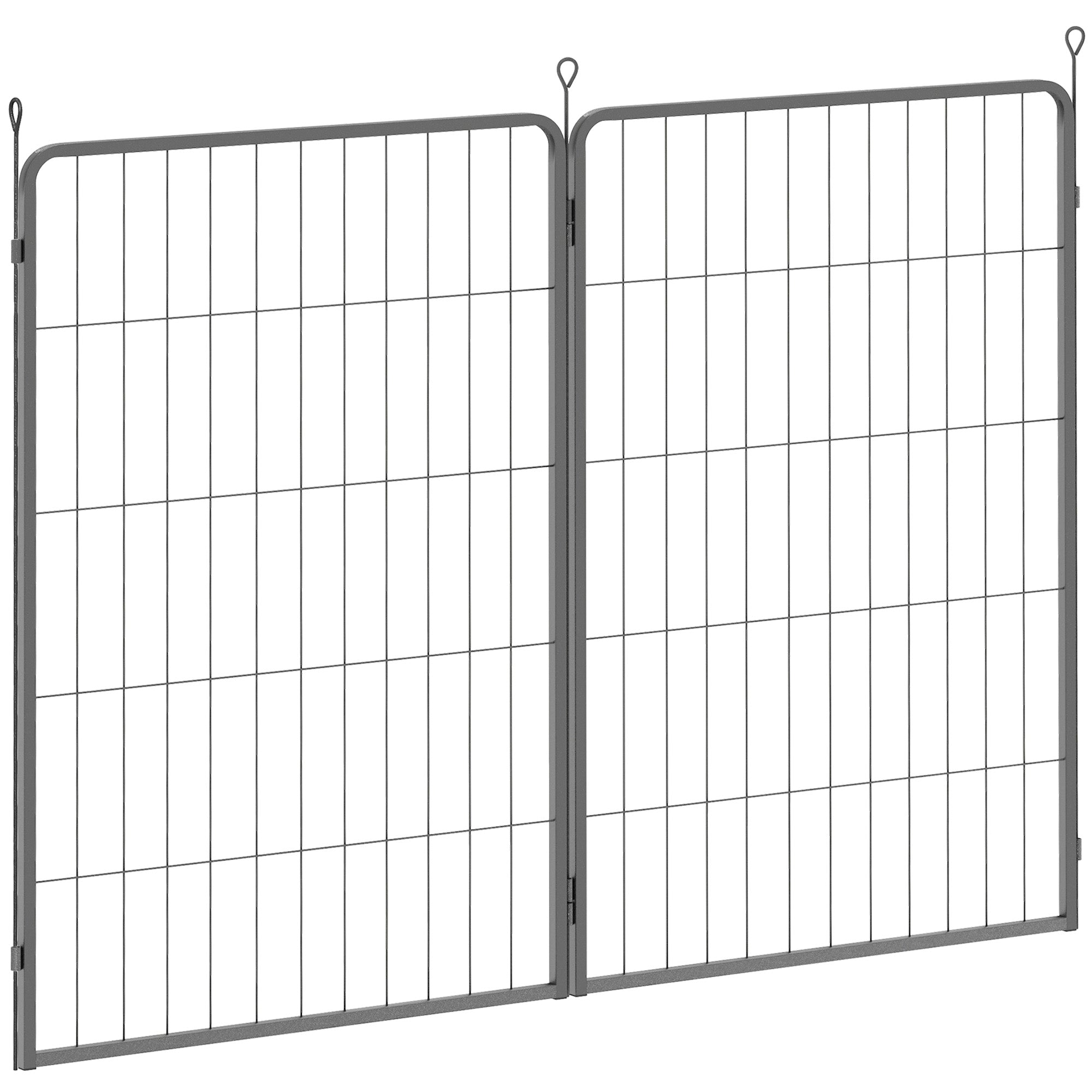 PawHut Two-Piece Dog Pen Expansion Pack for Large Dogs, 100cm Tall Animal Pen with Three Connecting Stakes