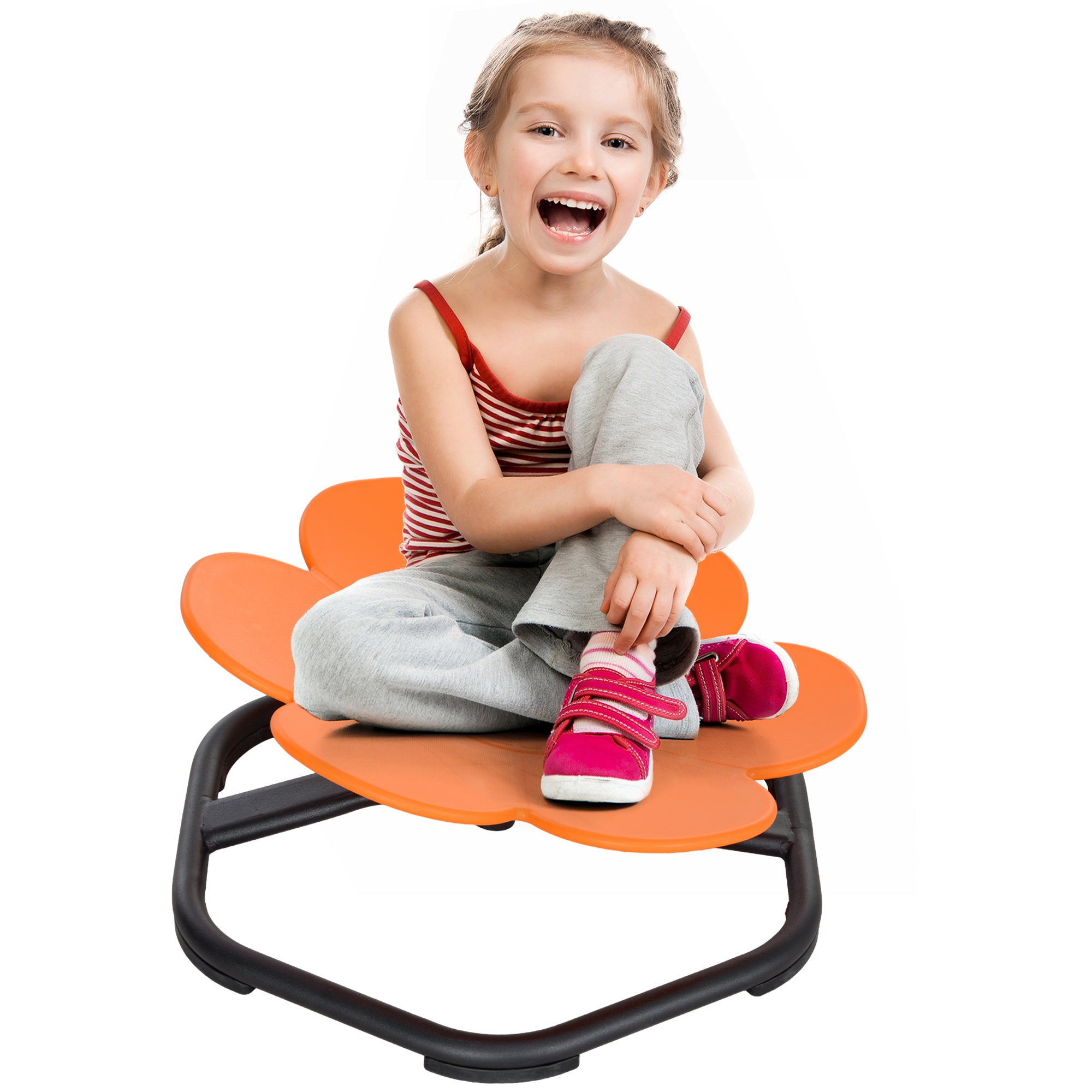 AIYAPLAY Sensory Spinning Chair for Autism Kids Coordination & Balance, Orange - North Peak Garden Furniture