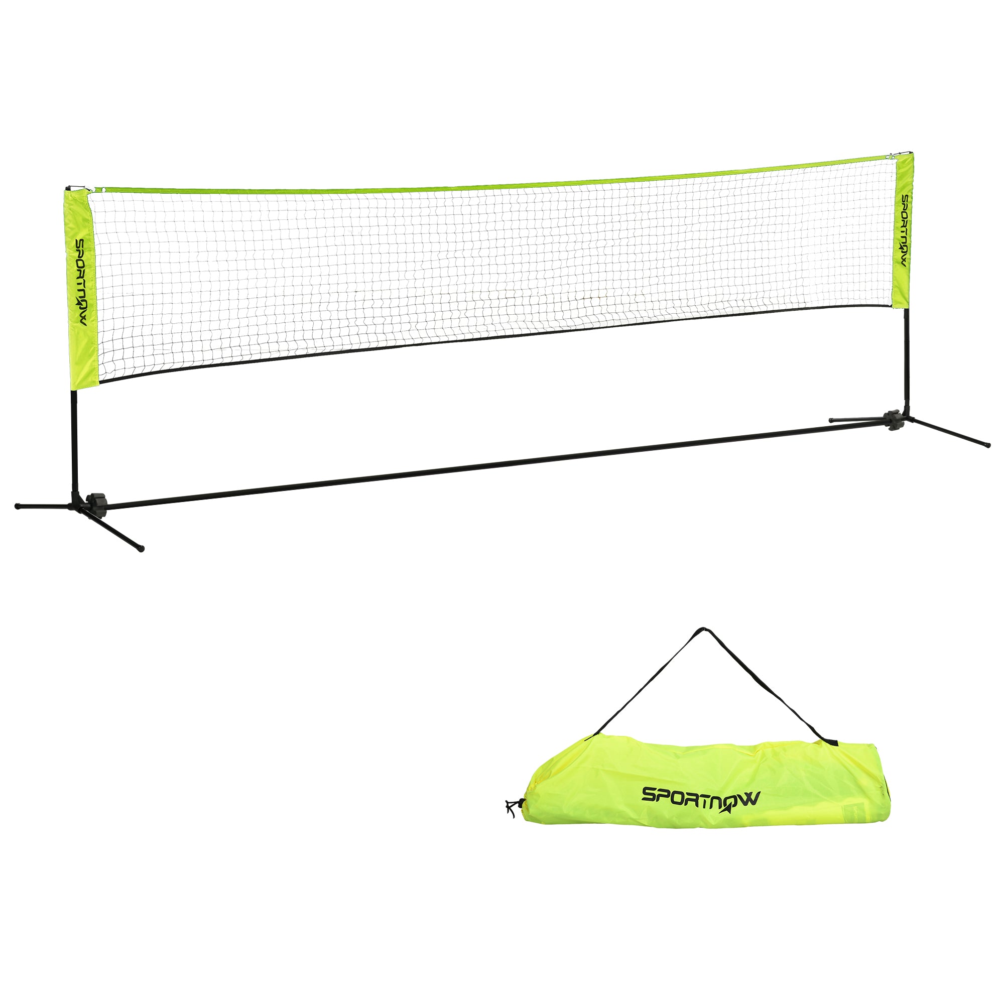 SPORTNOW 4m Badminton Net, Height Adjustable Outdoor Sports Net, with Carry Bag, for Tennis, Pickleball, Volleyball - North Peak Garden Furniture