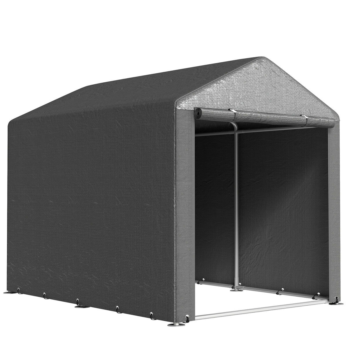 Outsunny 1.6 x 2.2m Garden Storage Shed Tent, with Accessories - Dark Grey