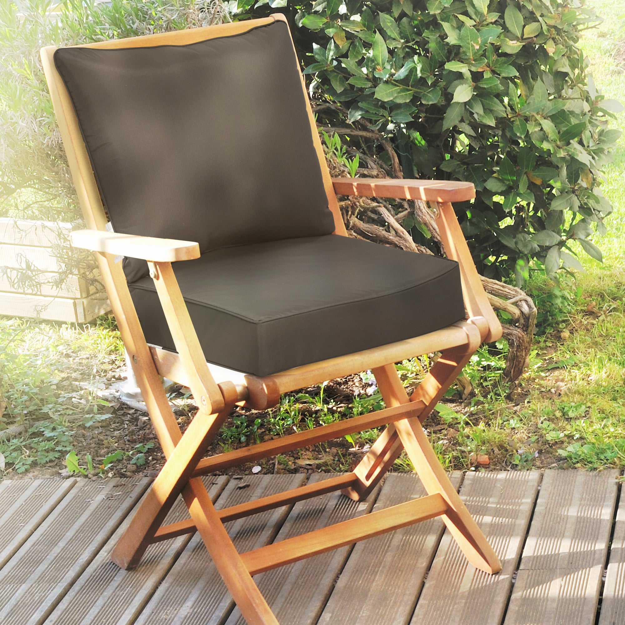 Outsunny Outdoor Seat and Back Cushion Set Patio Deep Seating Chair Replacement Cushion - North Peak Garden Furniture