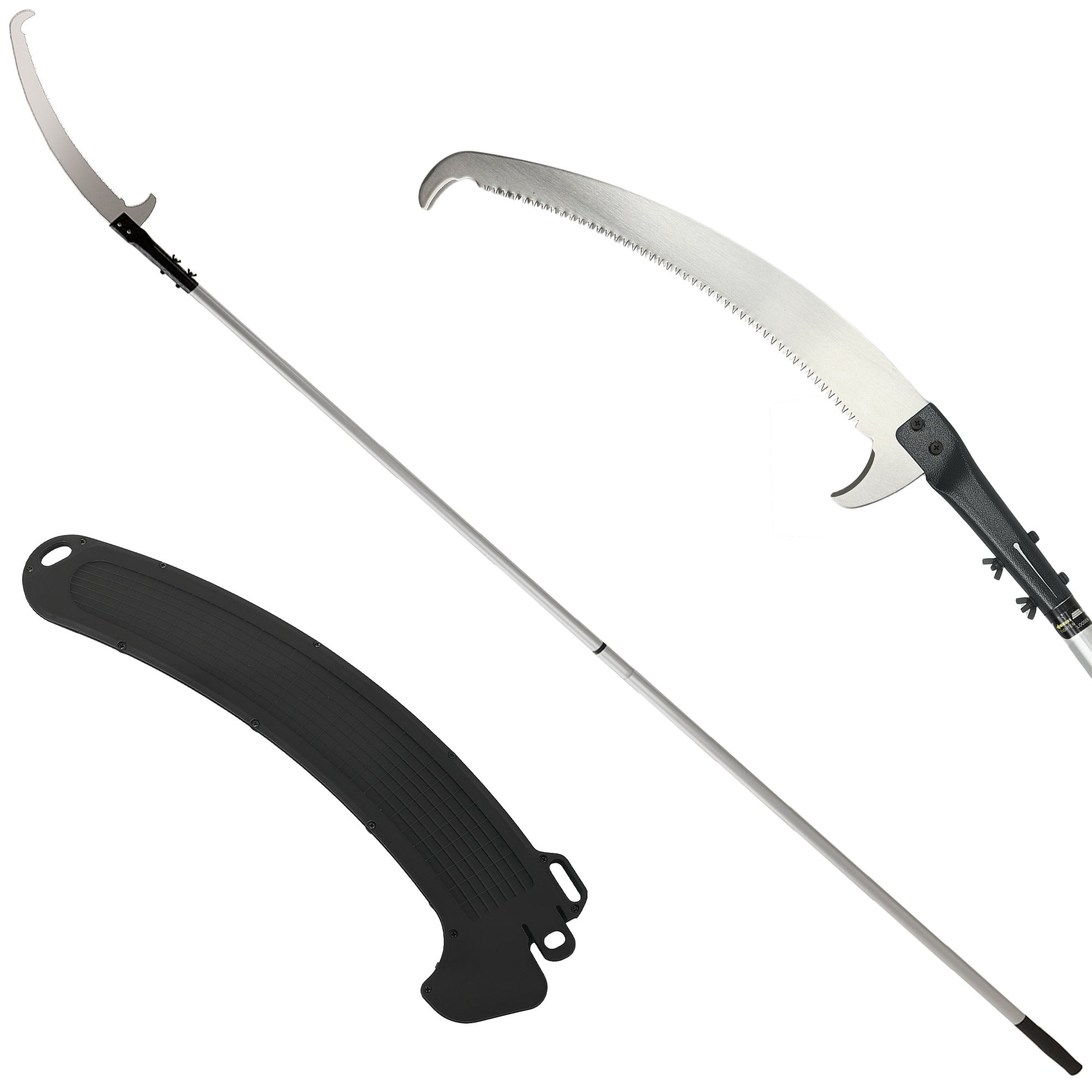 Outsunny 1.8-2.9 m Extendable Tree Pruner, Tree Lopper Long Reach Telescopic with Extendable Handle & 40 cm Saw, Lightweight Manual Pole Saw for High Branches Trimming - North Peak Garden Furniture