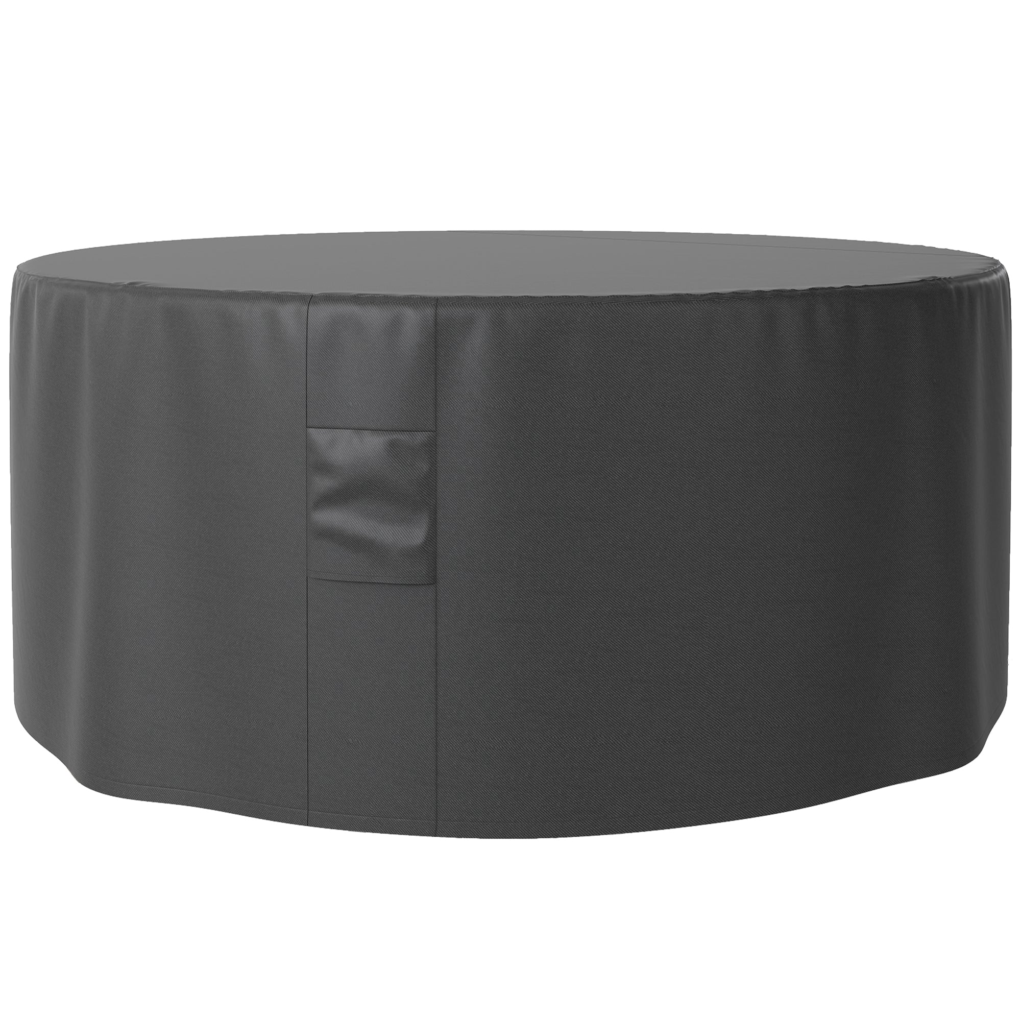 Outsunny Garden Patio Large Furniture Set Round Cover 600D Oxford Waterproof, Ф193 x 80H cm, Black - North Peak Garden Furniture