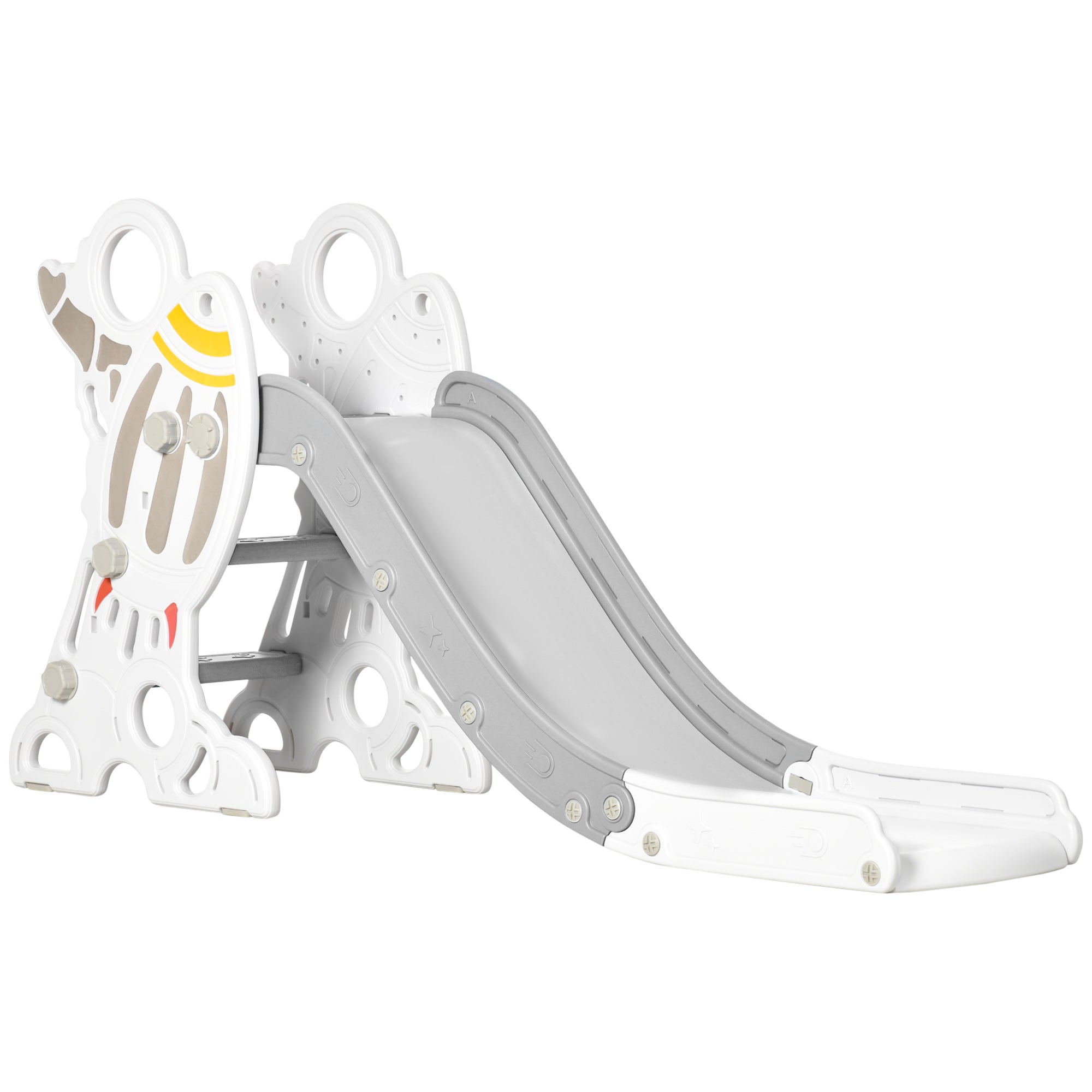AIYAPLAY Space-Themed Baby Slide Freestanding Slide for Kids, for Ages 1.5-3 Years - Grey - North Peak Garden Furniture