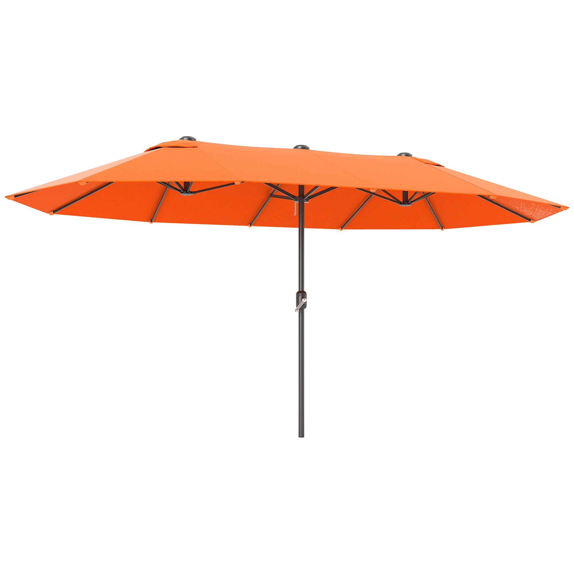 Outsunny 4.6m Double-Sided Garden Parasol - Orange - North Peak Garden Furniture