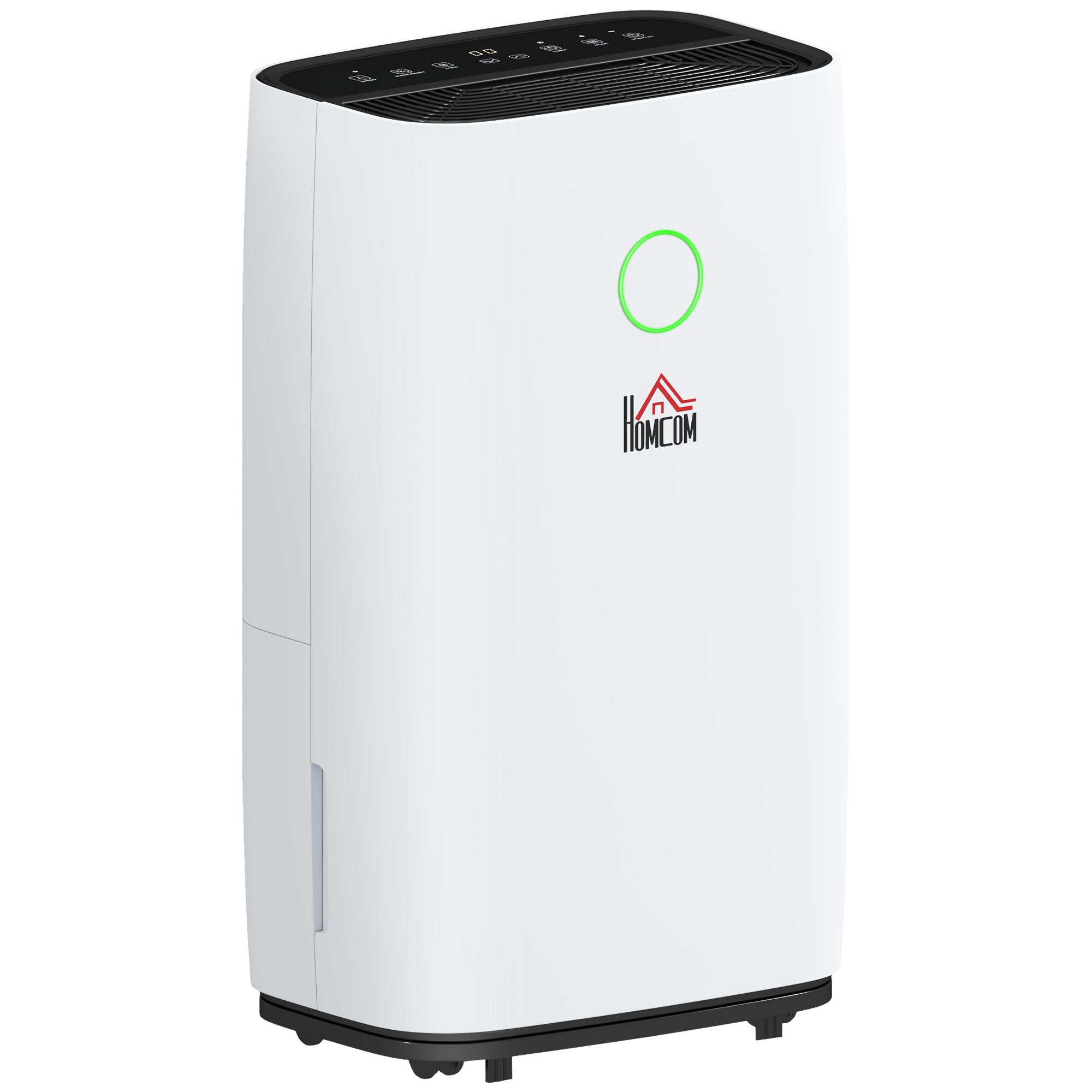 HOMCOM 20L/Day Portable Dehumidifier for Home, with LED Screen, Sleep Mode, 24H Timer, Electric Air Dehumidifier for Damp Laundry Bedroom Basement