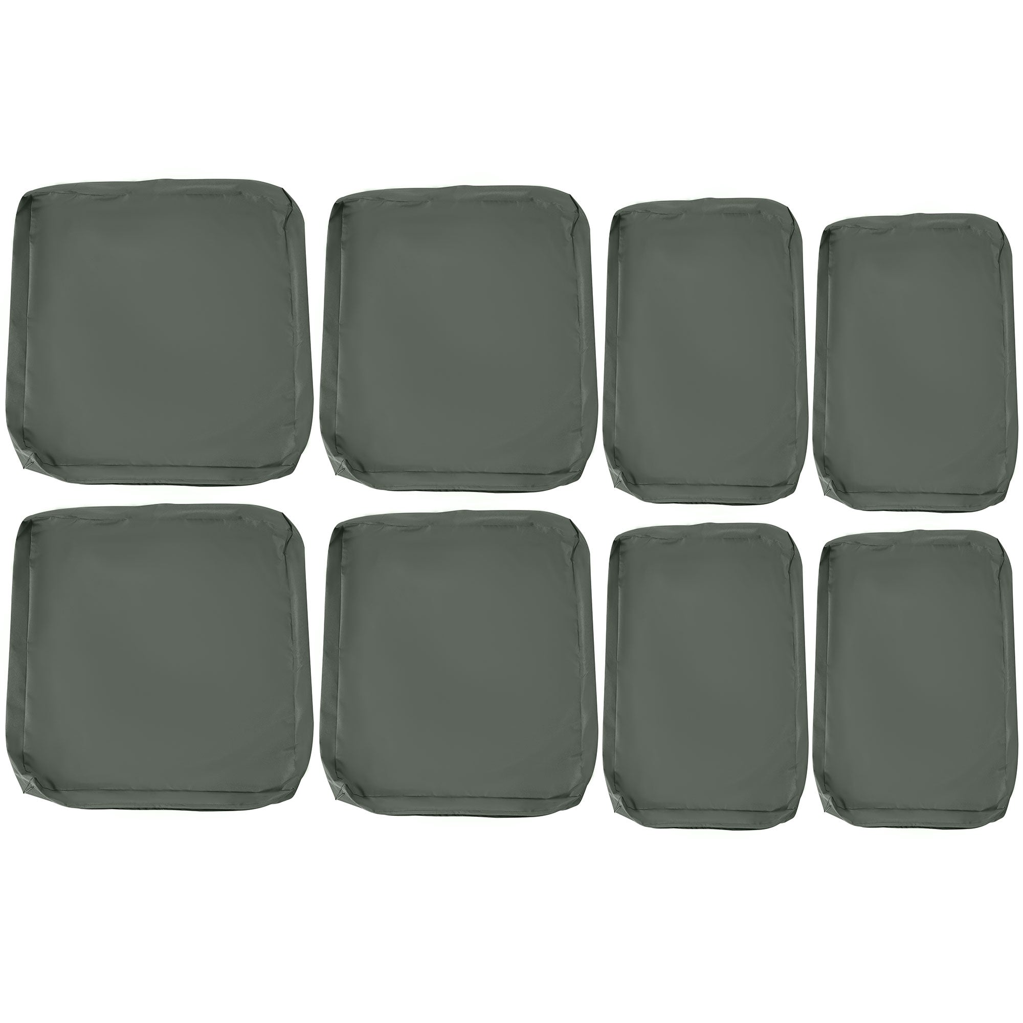 Outsunny Replacement Cushion Cover Garden Rattan Patio Furniture Seat Cover Polyester Outdoor Deep Grey- No Cushion Included - North Peak Garden Furniture