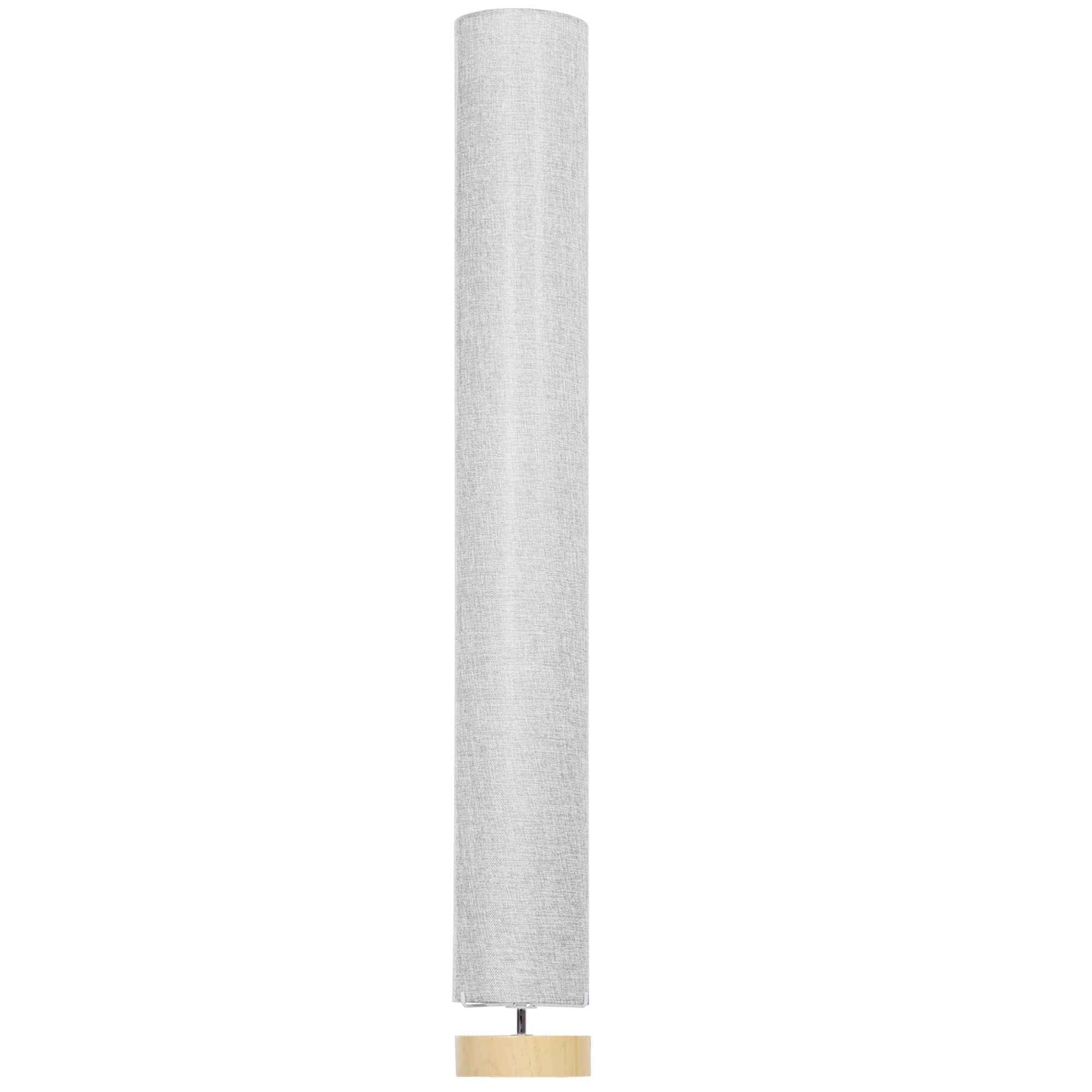 HOMCOM 47-Inch Modern Wooden Floor Lamp for Bedroom, Study or Living Space with Fabric Linen Shade (Grey) 120 CM